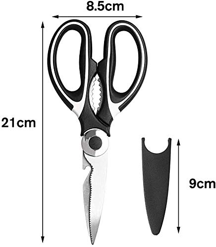 Premium Heavy Duty Kitchen Scissors - Ultra Sharp Multi-Purpose Utility Shears for Cutting Chicken, Fish, Meat, Vegetables & Herbs | Ideal for Food Prep, Butchering, Poultry Trimming & Home Cooking