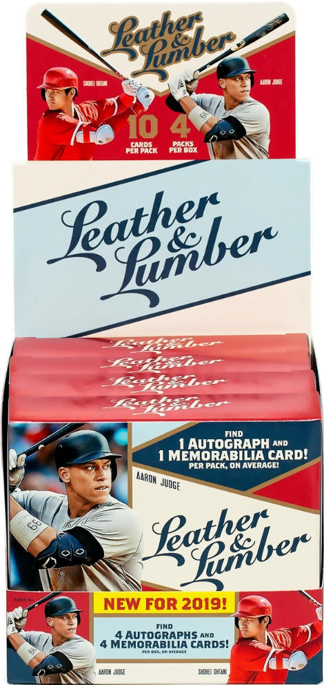 2019 Panini Leather & Lumber Baseball Mini Box - Collectible Trading Cards for MLB Fans - Perfect for Gifts, Display, and Trading