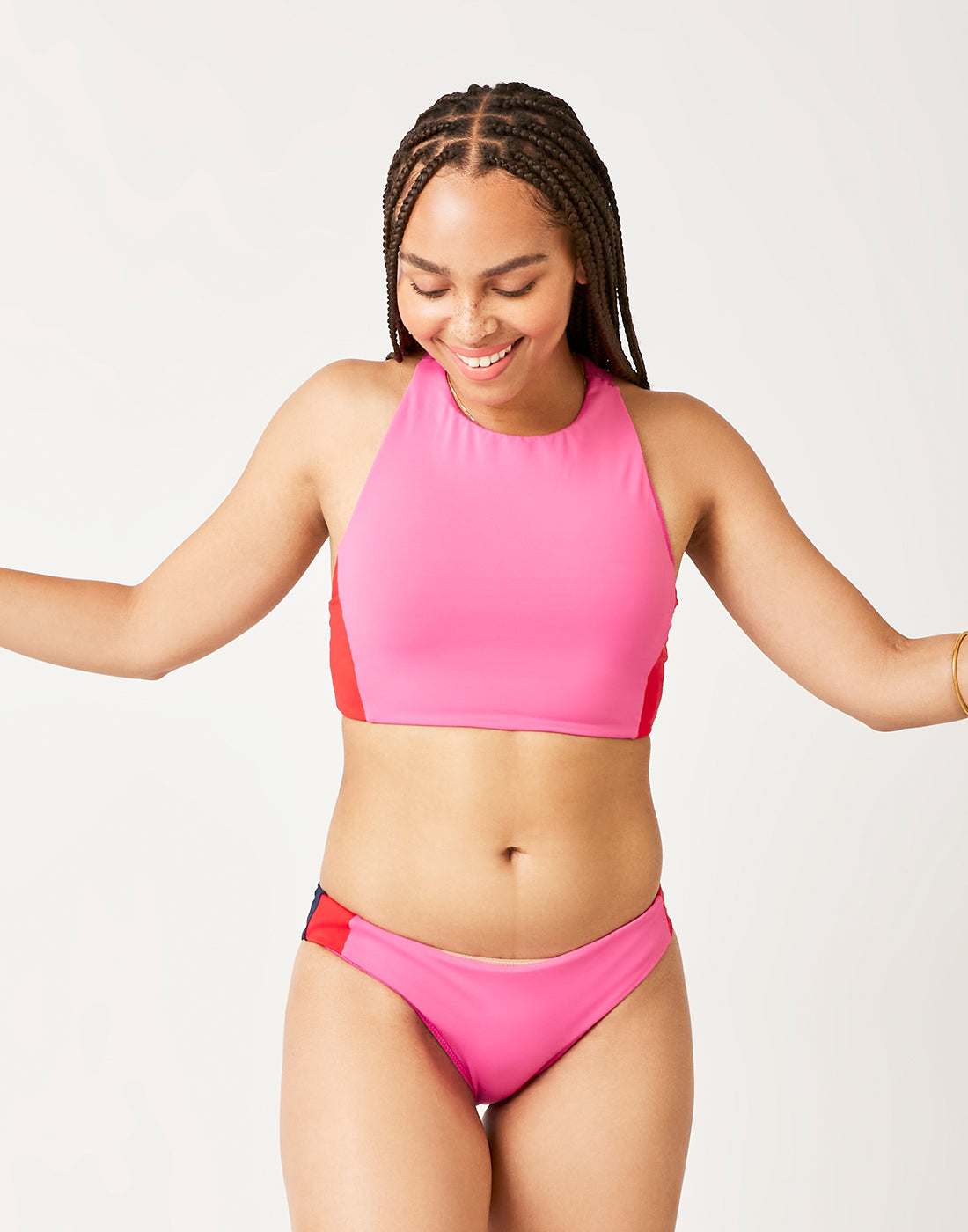 Fuchsia w. Hot Red/Navy