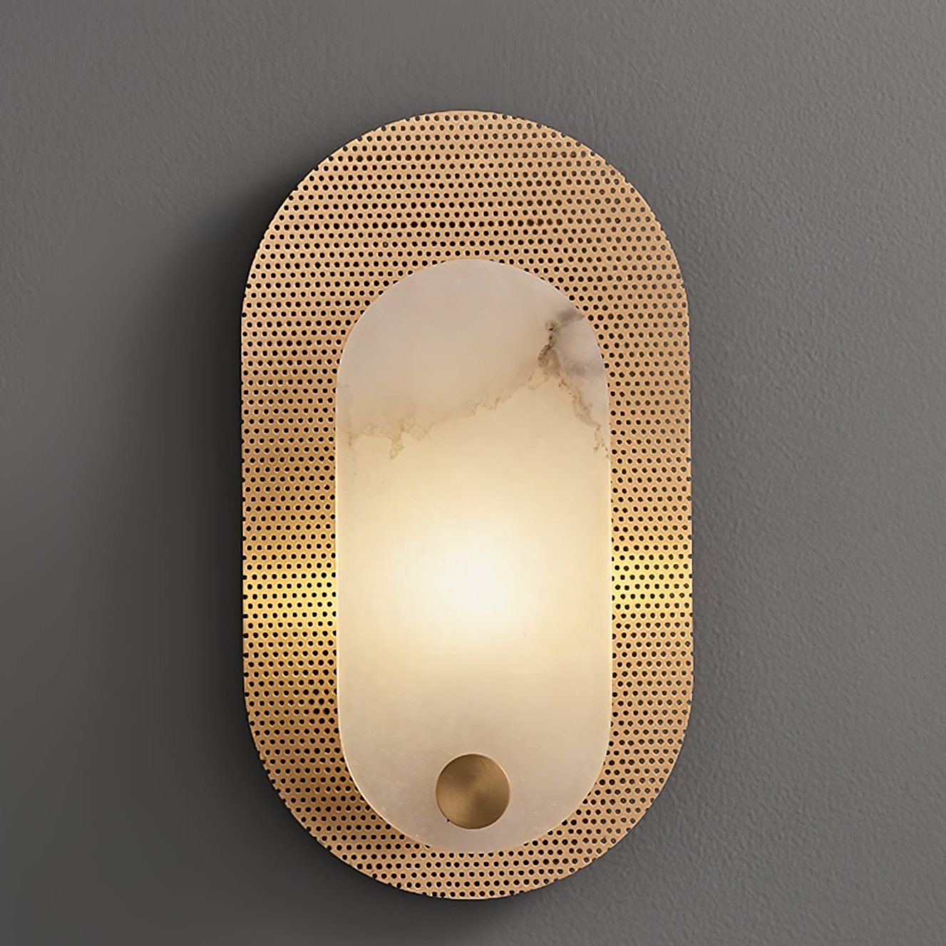 Harlan Alabaster Wall Light - Modern Sconce for Bedroom, Living Room & Hallway - Elegant Indoor Lighting Fixture with Soft Glow - Perfect for Home Decor & Ambient Lighting