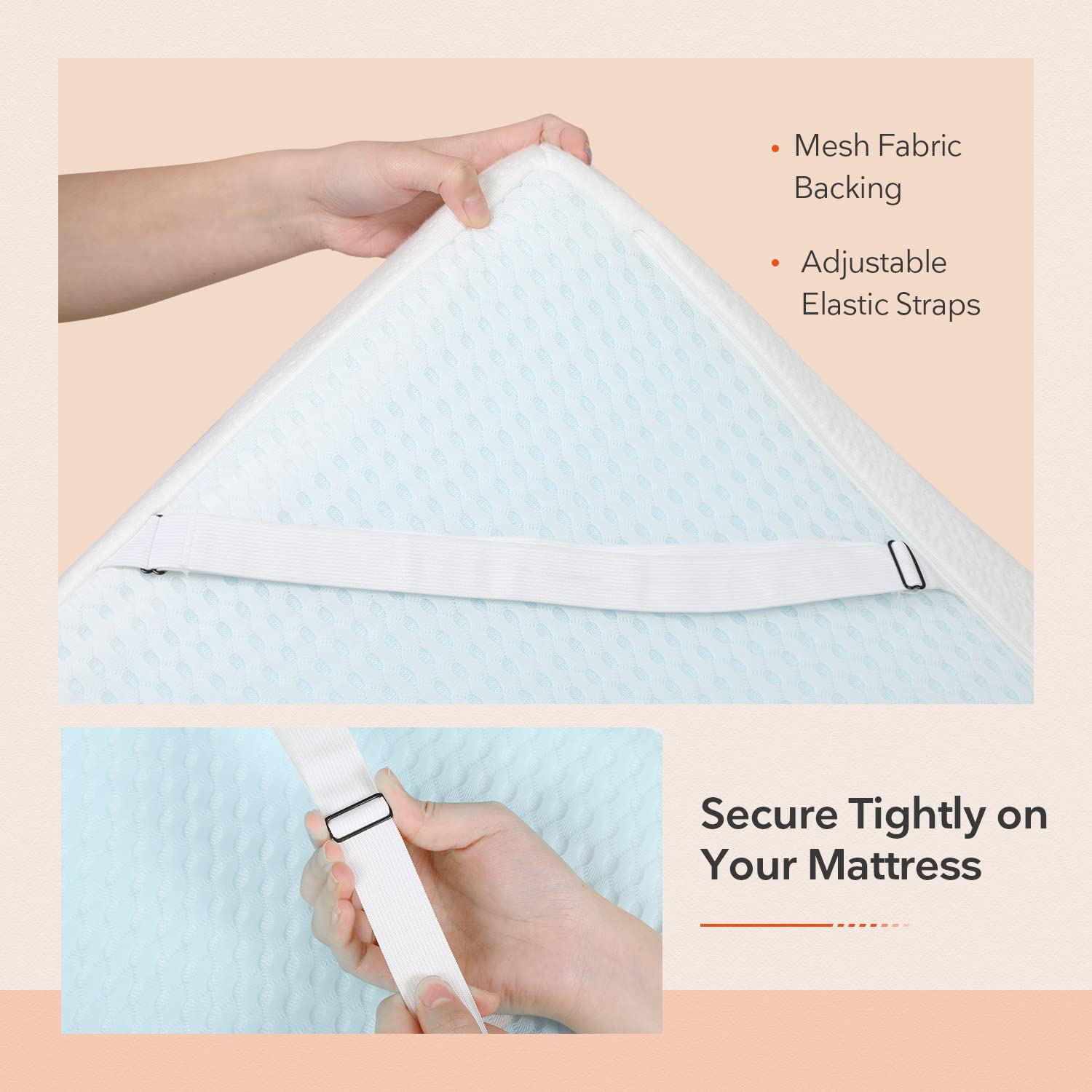 Sweetnight 2 Inch Cooling Gel King Size Mattress Topper - Ultra Soft Gel-Infused Memory Foam for Airflow & Heat Dissipation - Perfect for Hot Sleepers & Pressure Relief - Ideal for Bedroom, Guest Room & Dorm Use