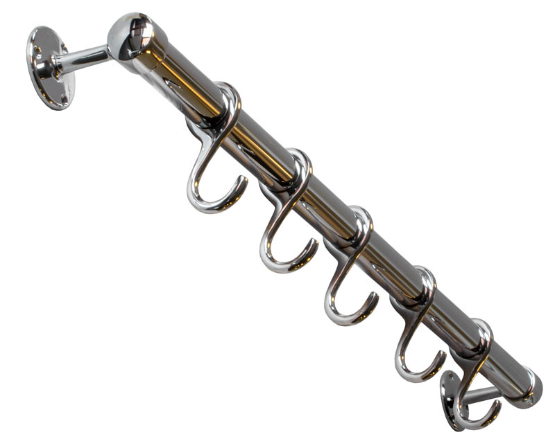 Vintage Chrome Kitchen Rail 60cm - Stylish and Durable for Modern or Retro Kitchens - Perfect for Hanging Utensils, Towels, and Decor