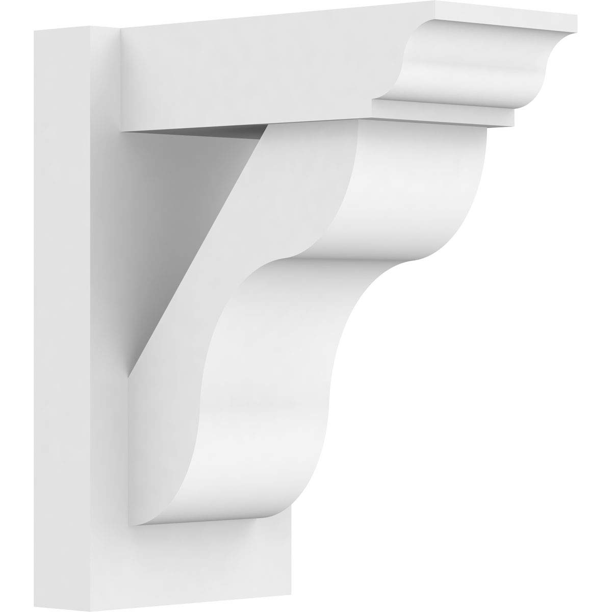 Ekena Millwork OUTP07X12X14CAR01 Carmel Architectural Grade PVC Outlooker with Traditional Ends - 7