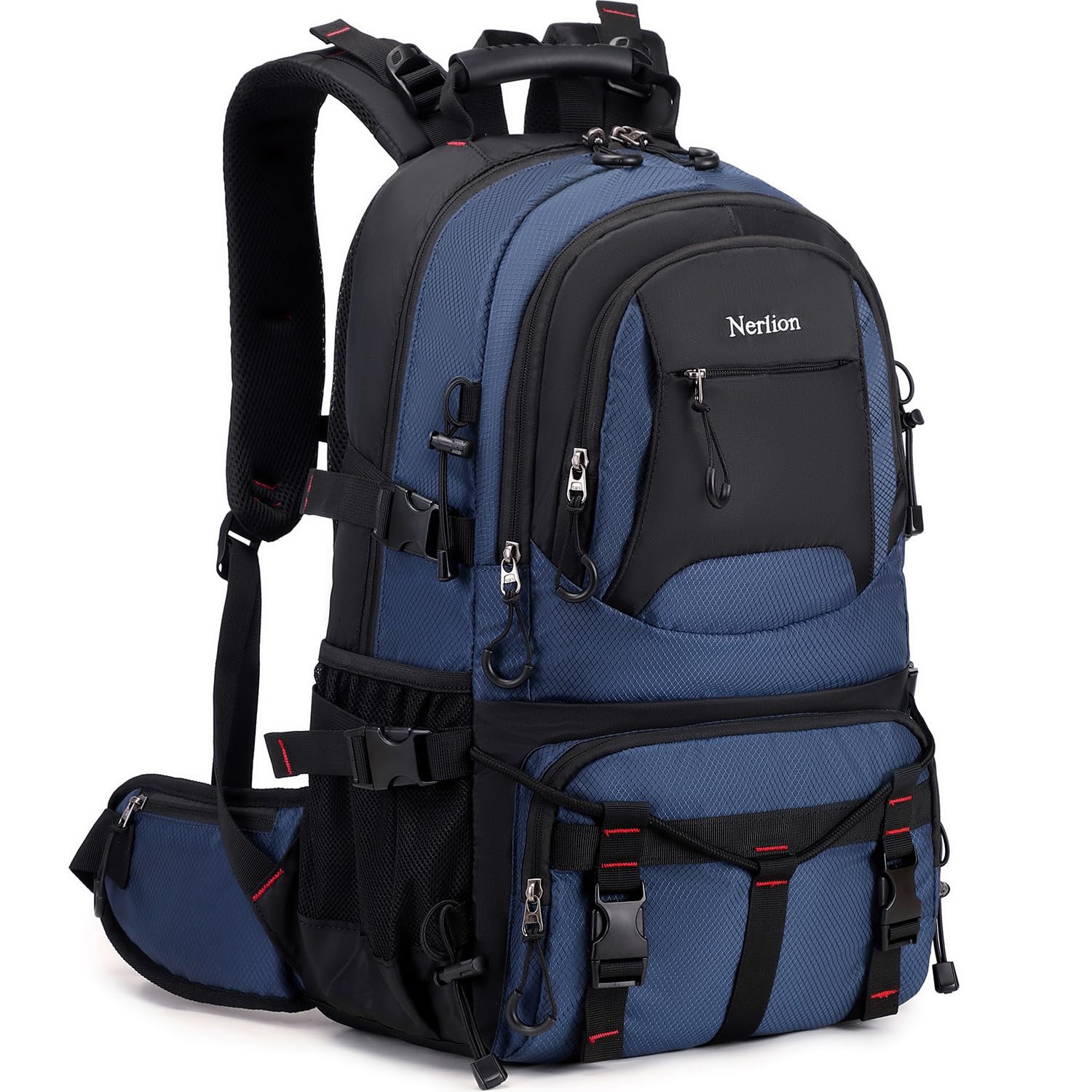 Nerlion 40L Lightweight Waterproof Hiking Backpack for Men & Women - Durable Outdoor Travel Backpack for Camping, Trekking & Day Trips (Blue) | Perfect for Hiking, Travel & Daily Commute
