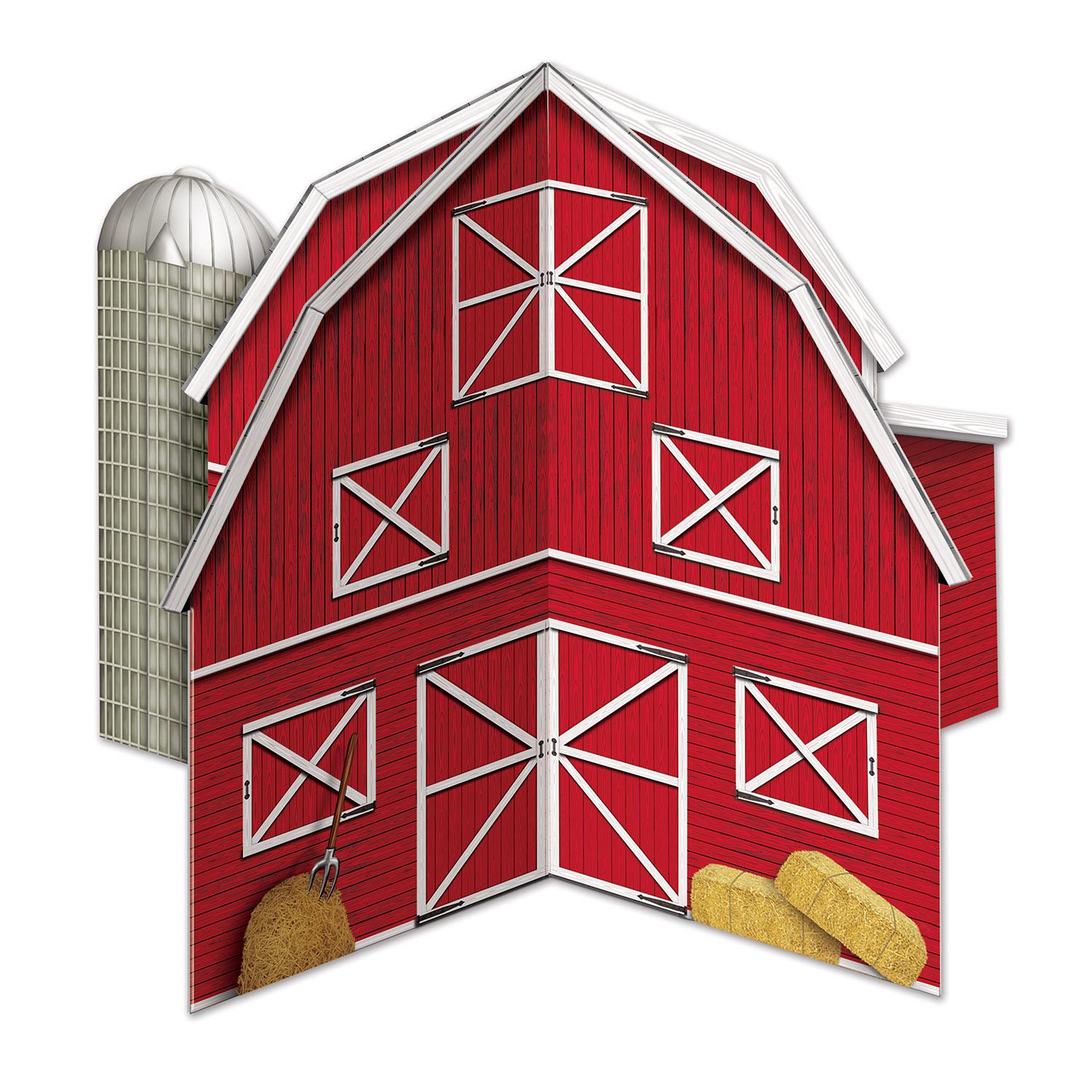12 Pack Beistle 3D Barn Party Centerpieces - Farm Theme Table Decorations for Birthday, Wedding, Baby Shower & Country Themed Events
