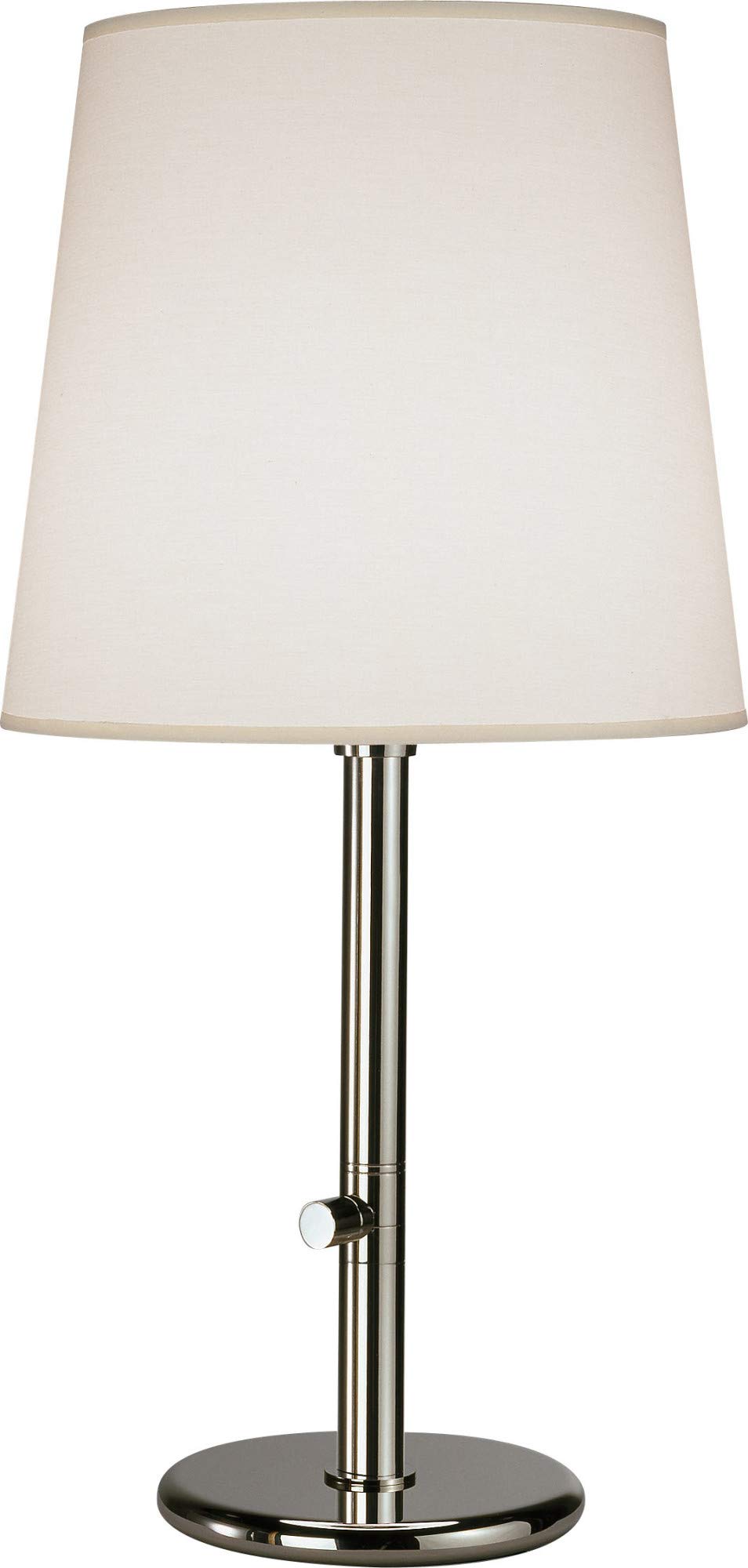 2082W Modern Table Lamp with Fondine Fabric Shades & Polished Nickel Finish - Perfect for Bedroom Nightstand, Living Room End Table, or Office Desk Lighting
