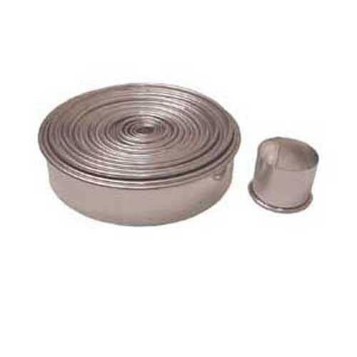 Heavy Duty Tinned Steel Plain Round Cookie Cutters - 20-Piece Baking Set for Cookies, Pastries & DIY Crafts | Durable Kitchen Tools for Home Bakers & Professional Chefs
