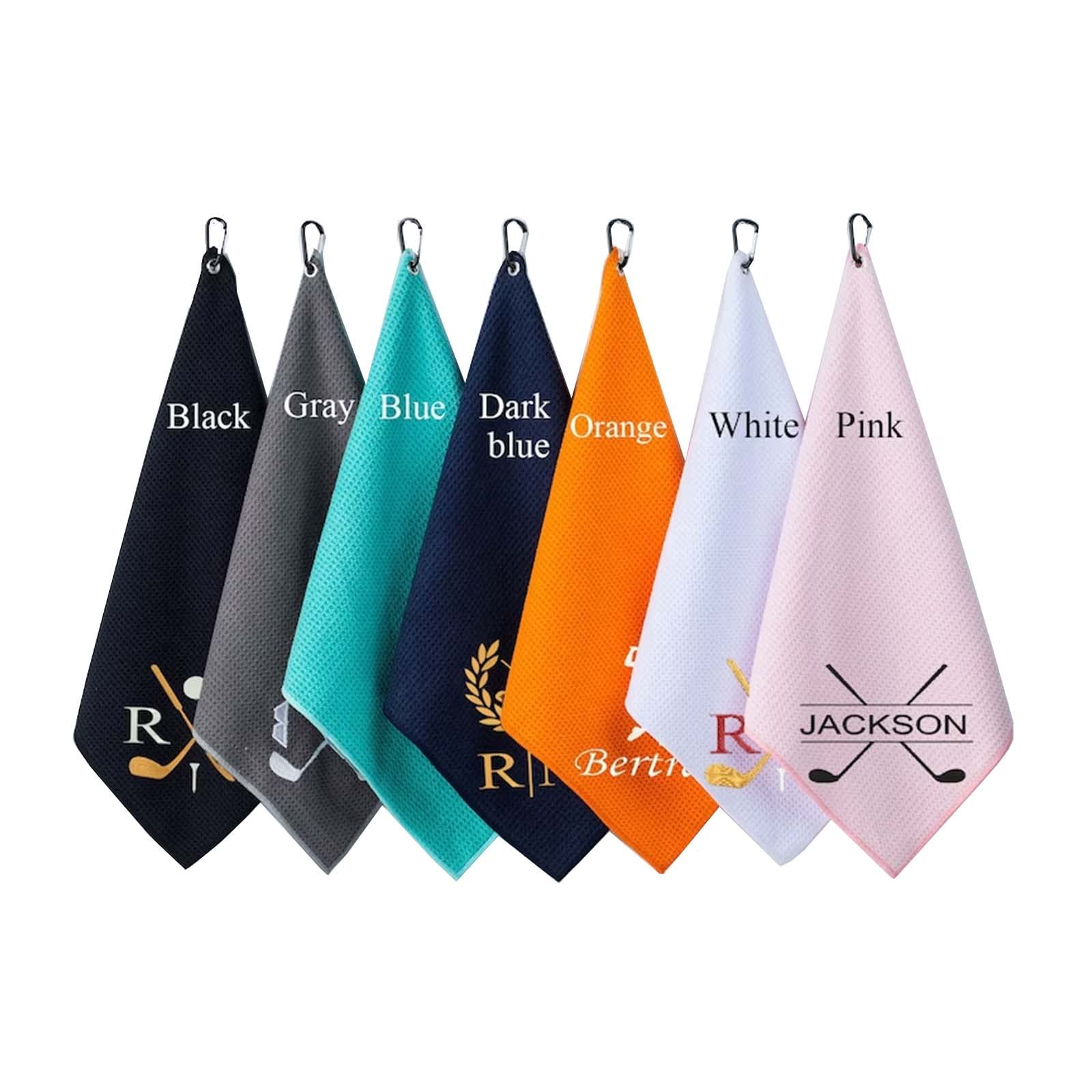 Custom Embroidered Personalized Monogrammed Golf Towel - Unique Golfer Gift & Golf Accessories for Men - Perfect for Groomsmen, Tournaments & Practice Sessions