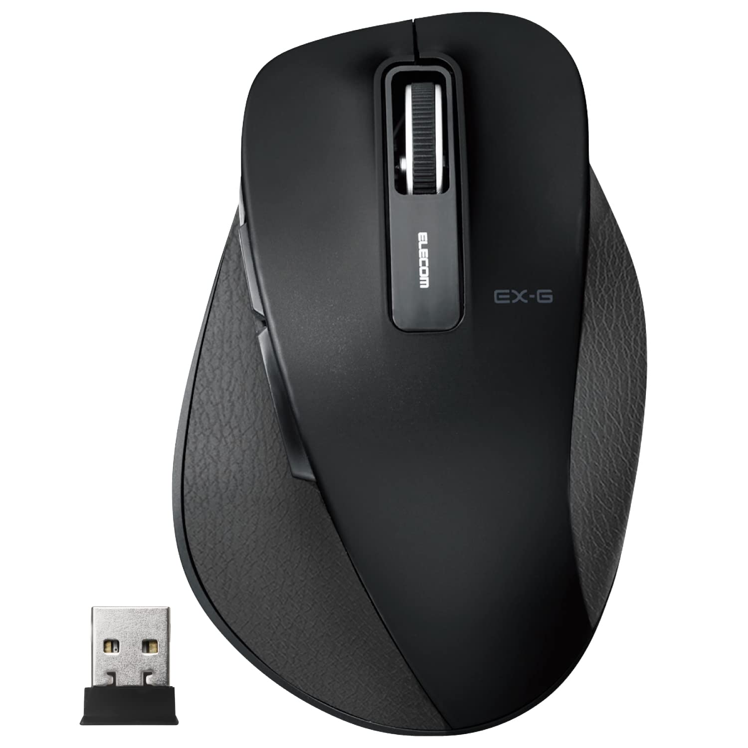ELECOM Wireless Ergonomic Mouse - 2.4GHz Silent Click with USB Receiver, 5 Buttons, 2000 DPI for Windows & Mac (M-XGM10DBSBK-US) - Perfect for Office Work, Gaming & Reducing Wrist Pain