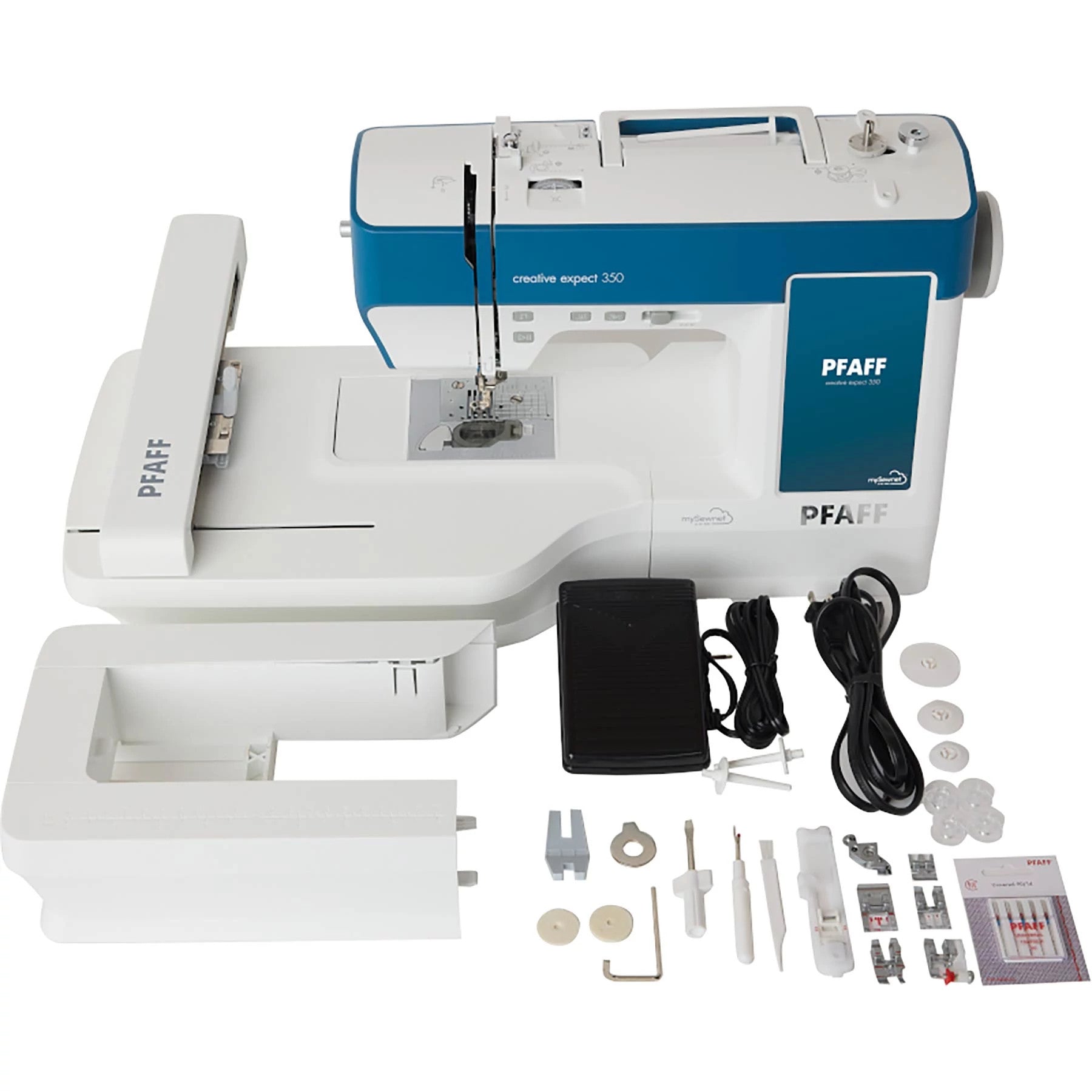 Pfaff Creative 350 Sewing & Embroidery Machine with Luggage Set - Professional Home & Travel Sewing Bundle for Quilting, Dressmaking & Craft Projects