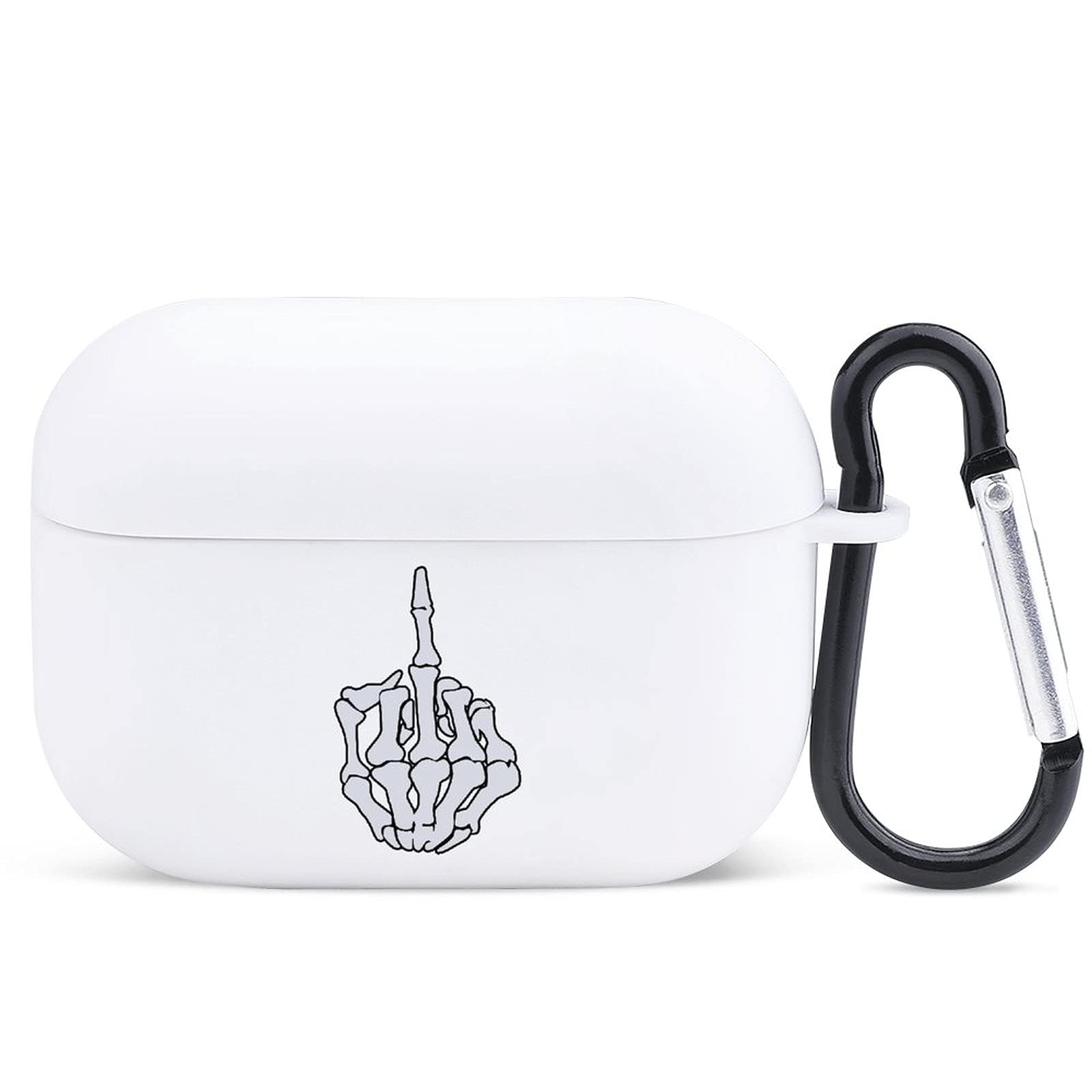 Premium Silicone AirPods Pro Case Cover with Keychain - White Protective Skin for Earphones | Durable & Stylish for Gym, Travel & Daily Use