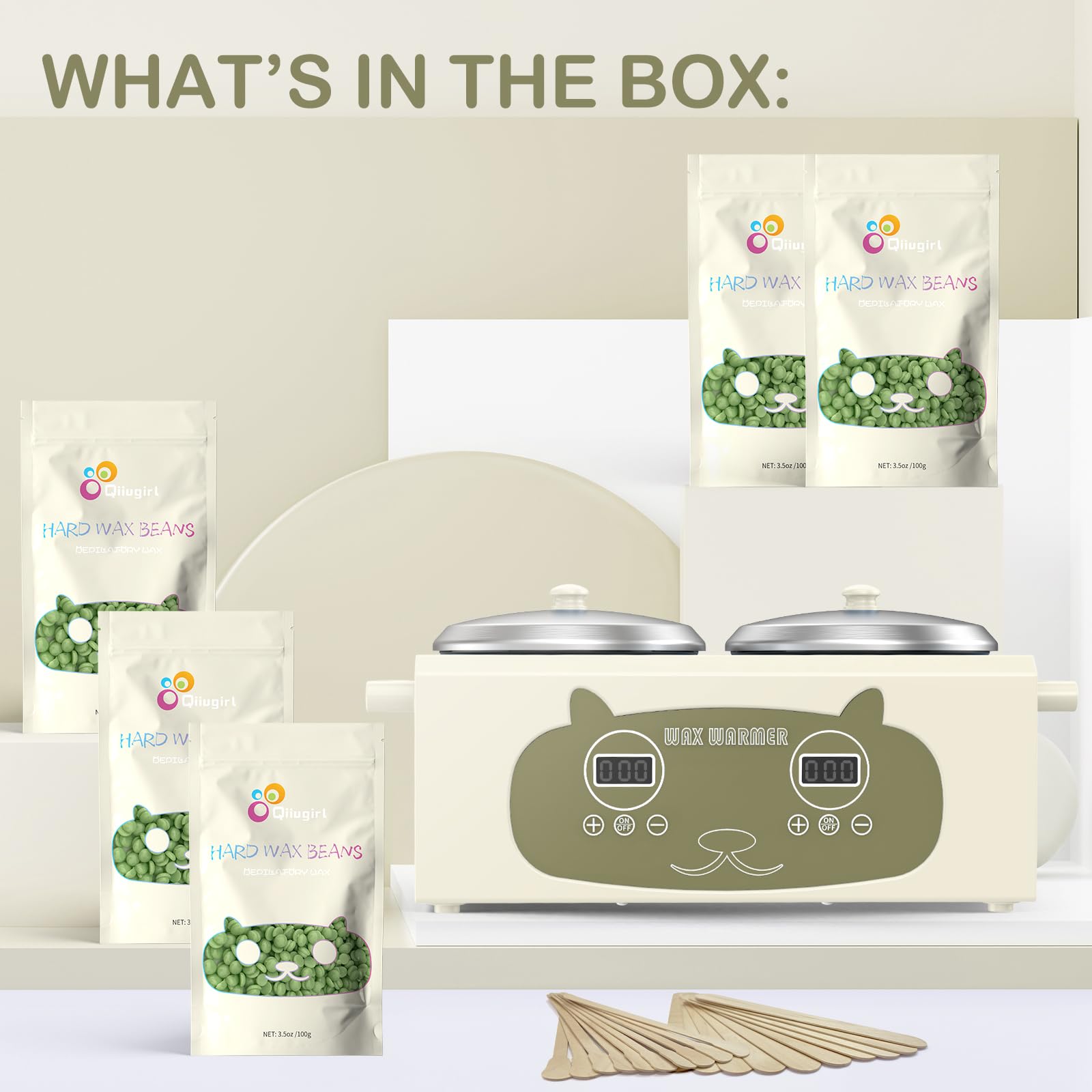Professional Wax Warmer for Hair Removal - Electric Wax Heater with Waxing Kit for Smooth Skin | At-Home & Salon Use for Legs, Face, Bikini & Body