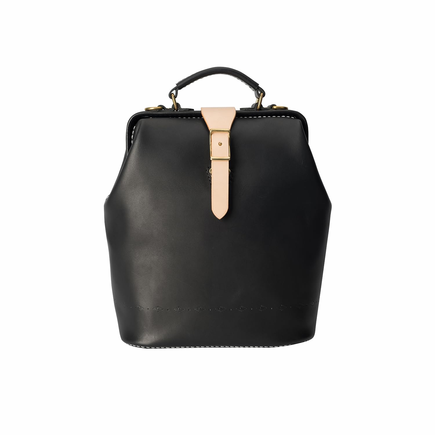 Premium Leather Doctor Bag Backpack for Women & Men - Hand-Stitched Large Rucksack with Multiple Pockets (Black) - Perfect for Work, Travel & Everyday Use