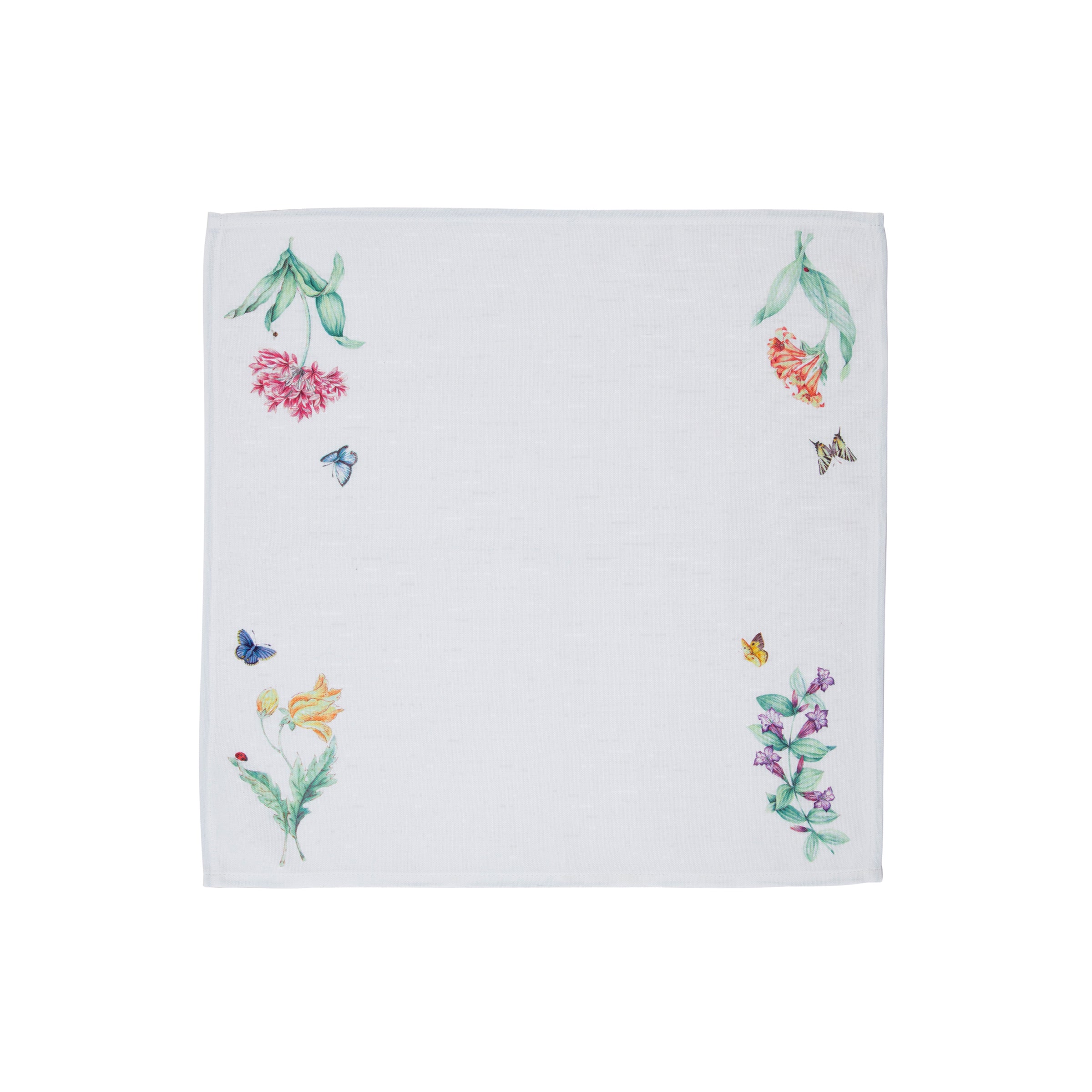 Butterfly Meadow Garden Napkins - Floral Printed Paper Napkins for Parties, Weddings, and Outdoor Events - Elegant Table Decor for Spring and Summer Gatherings