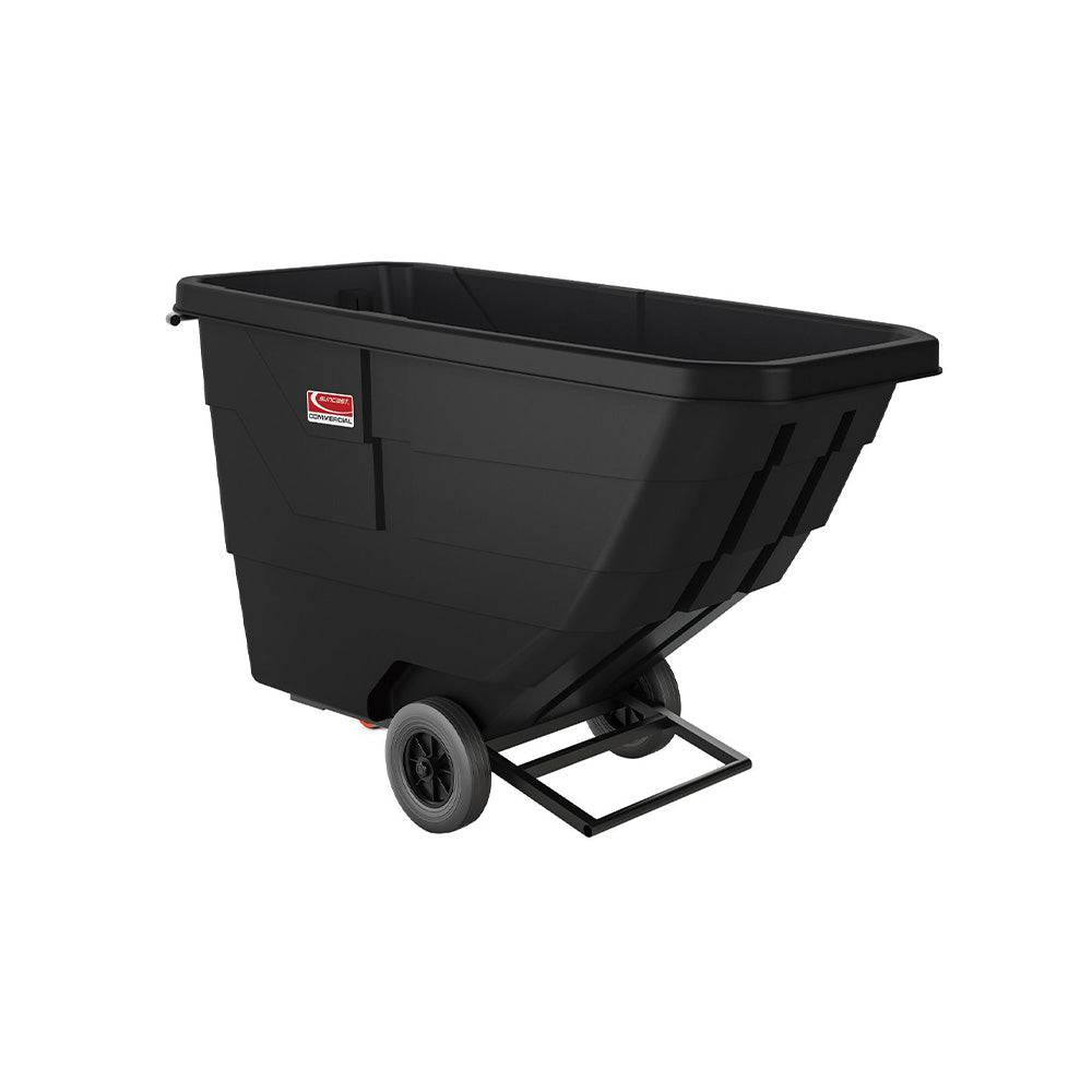 3/4 Cubic Yard Light Duty Tilt Truck - Heavy Duty Utility Cart with 600 lbs Capacity, Black - Perfect for Warehouse, Garden, and Construction Site Use