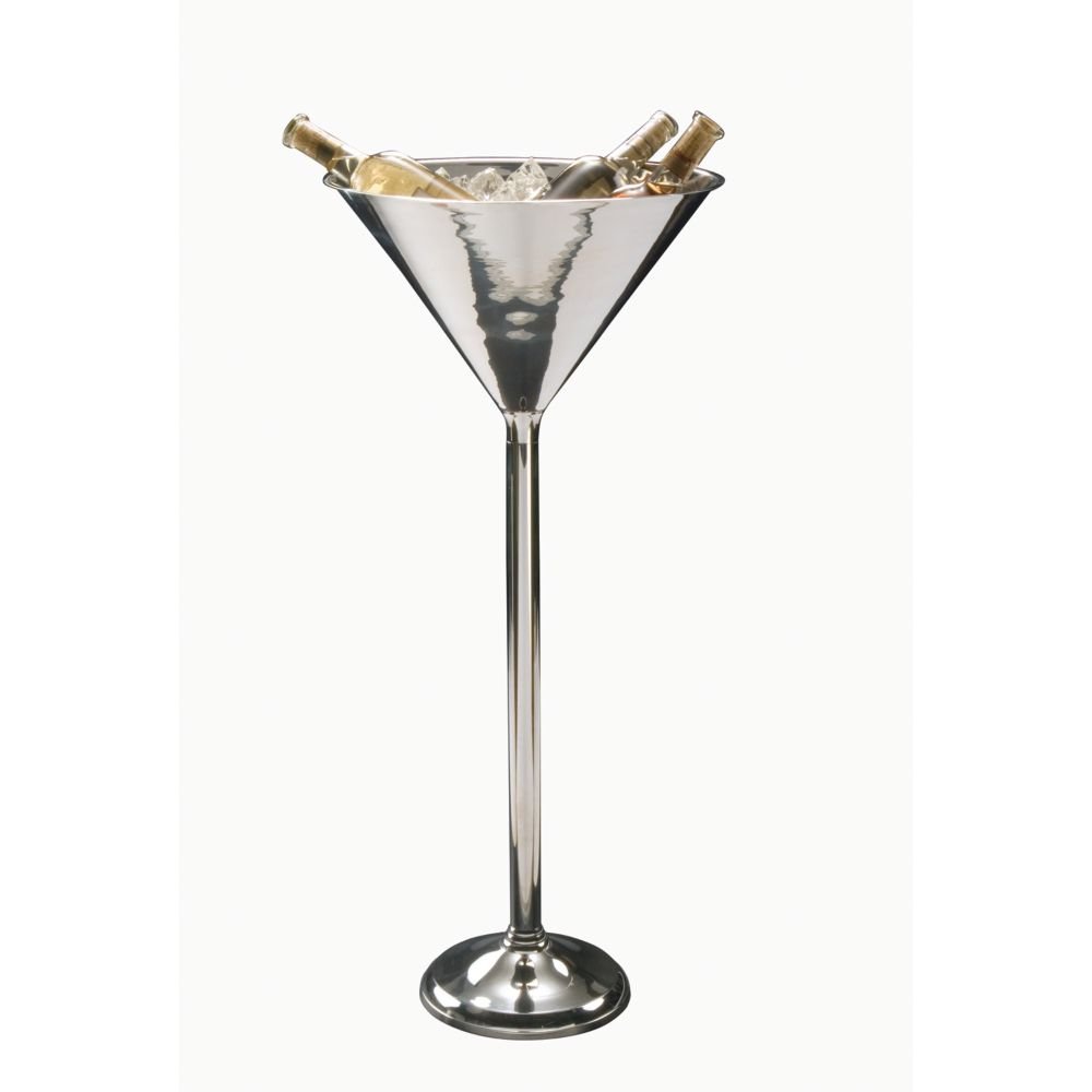 American Metalcraft WBSM42 Premium Stainless Steel Martini & Wine Glass Stand - Elegant Barware for Cocktail Parties, Weddings & Home Entertaining