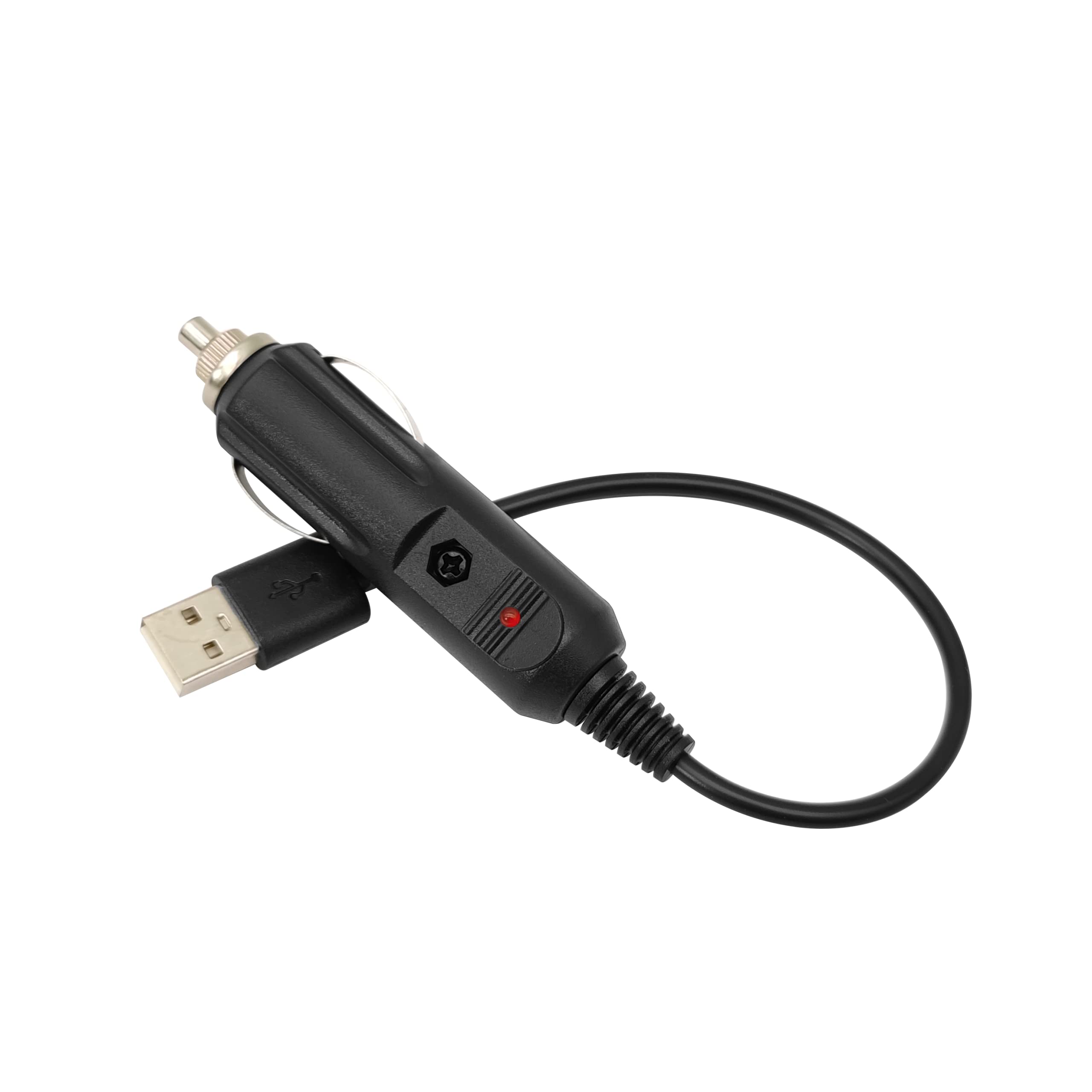 ZKTOOL Heavy Duty USB Car Charger Adapter - 12V/24V Cigarette Lighter Male Plug with LED Light for Phone Charging | Car, Truck, RV & Boat Power Supply Accessories | Perfect for Road Trips & Emergency Charging