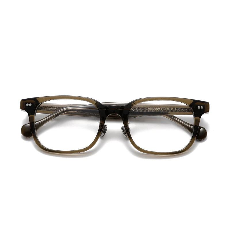 Aror Unisex Full Rim Big Square Acetate Eyeglasses 842538 - Stylish & Durable Frame for Men & Women - Perfect for Reading, Driving & Fashion Accessories