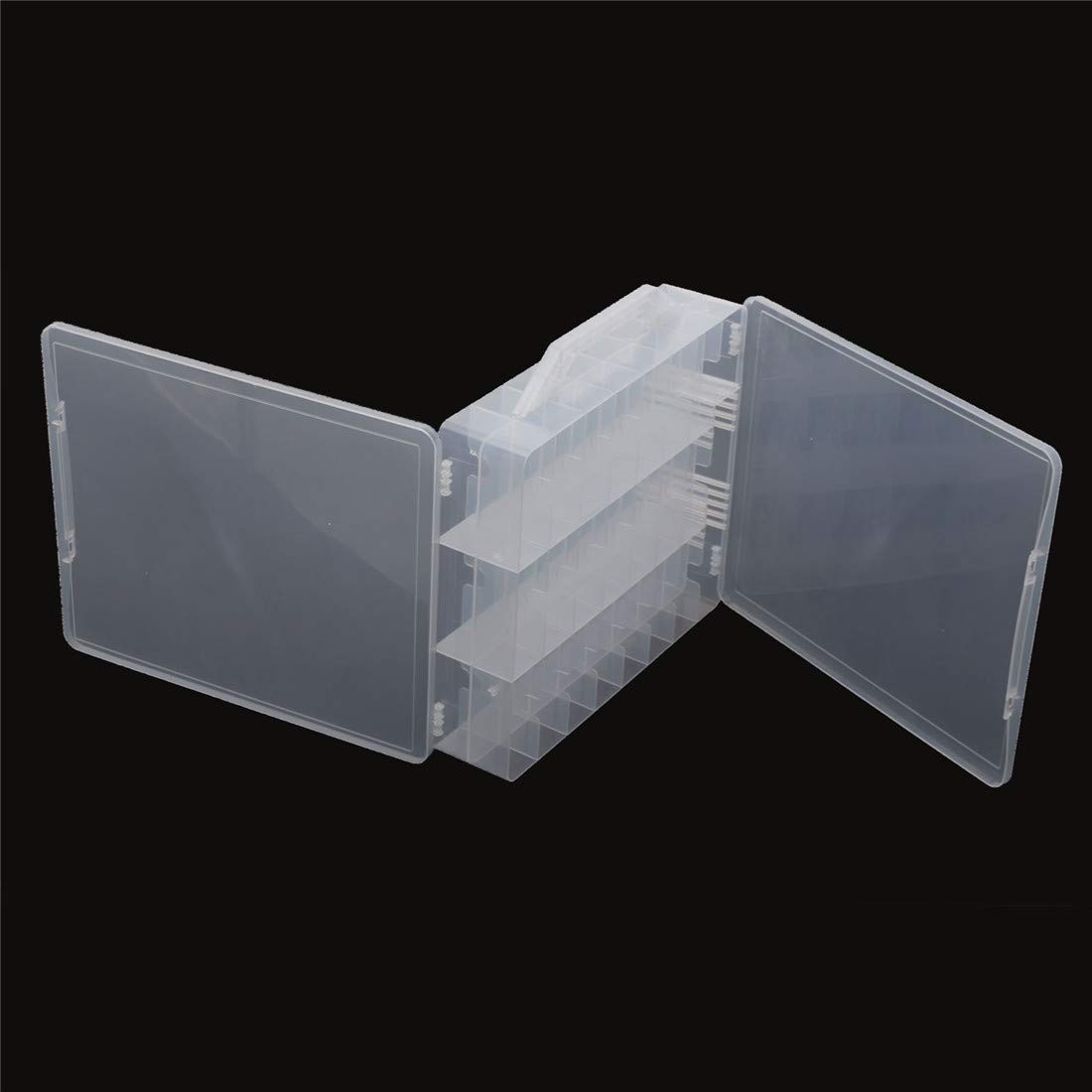 48 Bottles Clear Double Sided Nail Polish Organizer Case - Universal Storage Box for Nail Varnish, Lipstick & Skincare - Transparent Makeup Display Rack for Salon, Home & Travel Organization