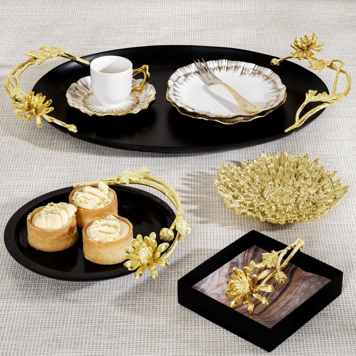 Dahlia Catch All Tray - Decorative Ceramic Trinket Dish for Keys, Jewelry & Coins | Perfect for Entryway, Bedroom & Bathroom Organization