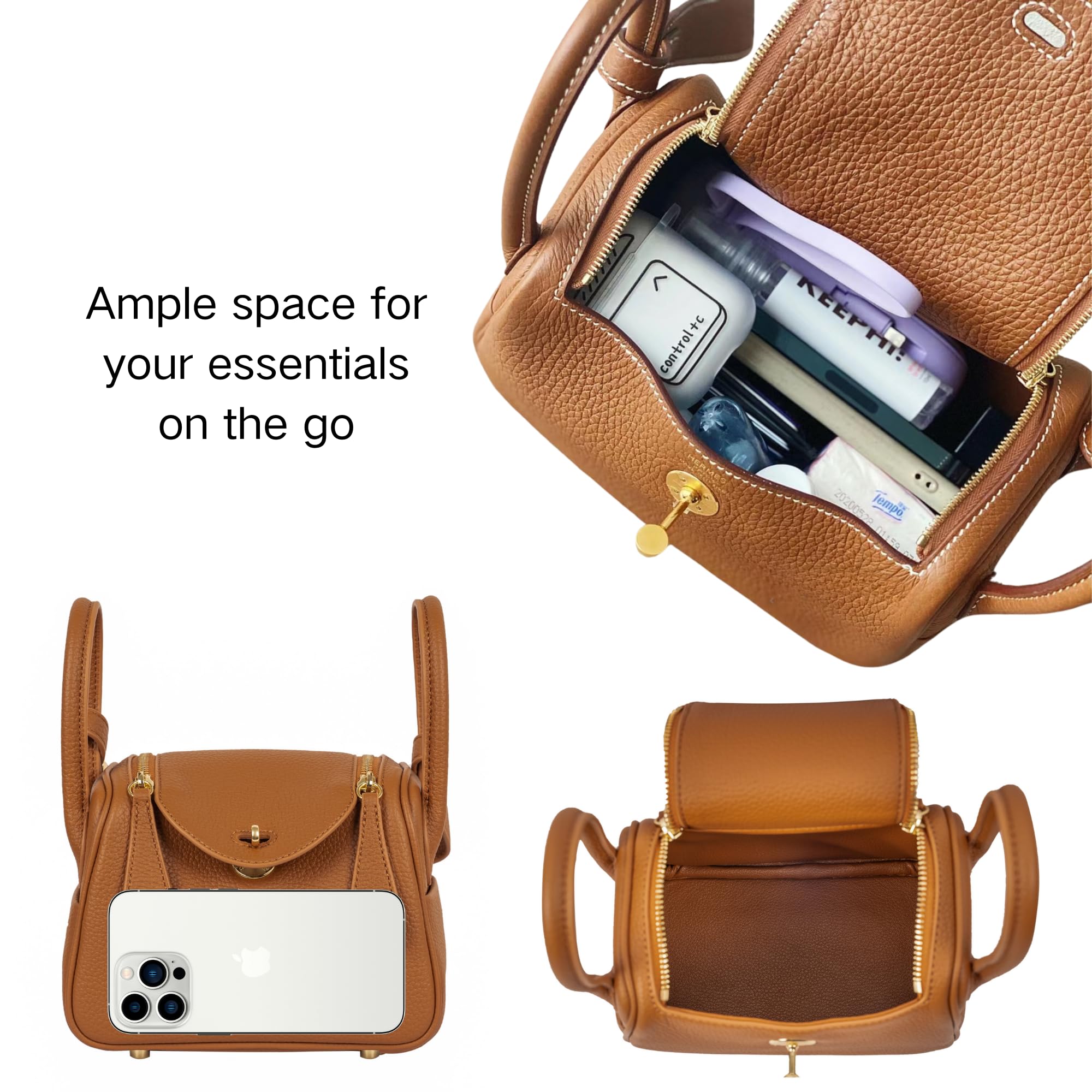 Stylish Small Leather Crossbody Shoulder Bag with Zipper - Women's Fashion Purse & Handbag for Everyday Use, Travel, and Work