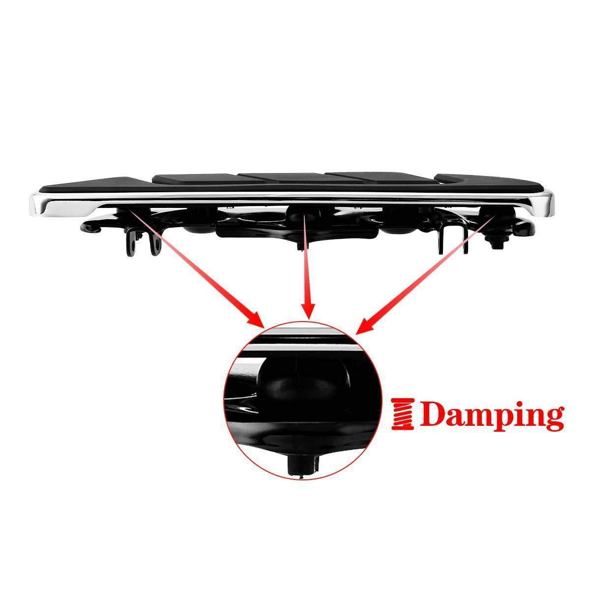 TCMT Front Rider Airflow Footboard Floorboard for Harley Touring Road King Electra Street Road Glide (1986-2025) & Trike Models (2008-2023) - Softail FL (1986-2017) & Switchback FLD (2012-2016) - Enhanced Comfort & Style for Long Rides & Cruising