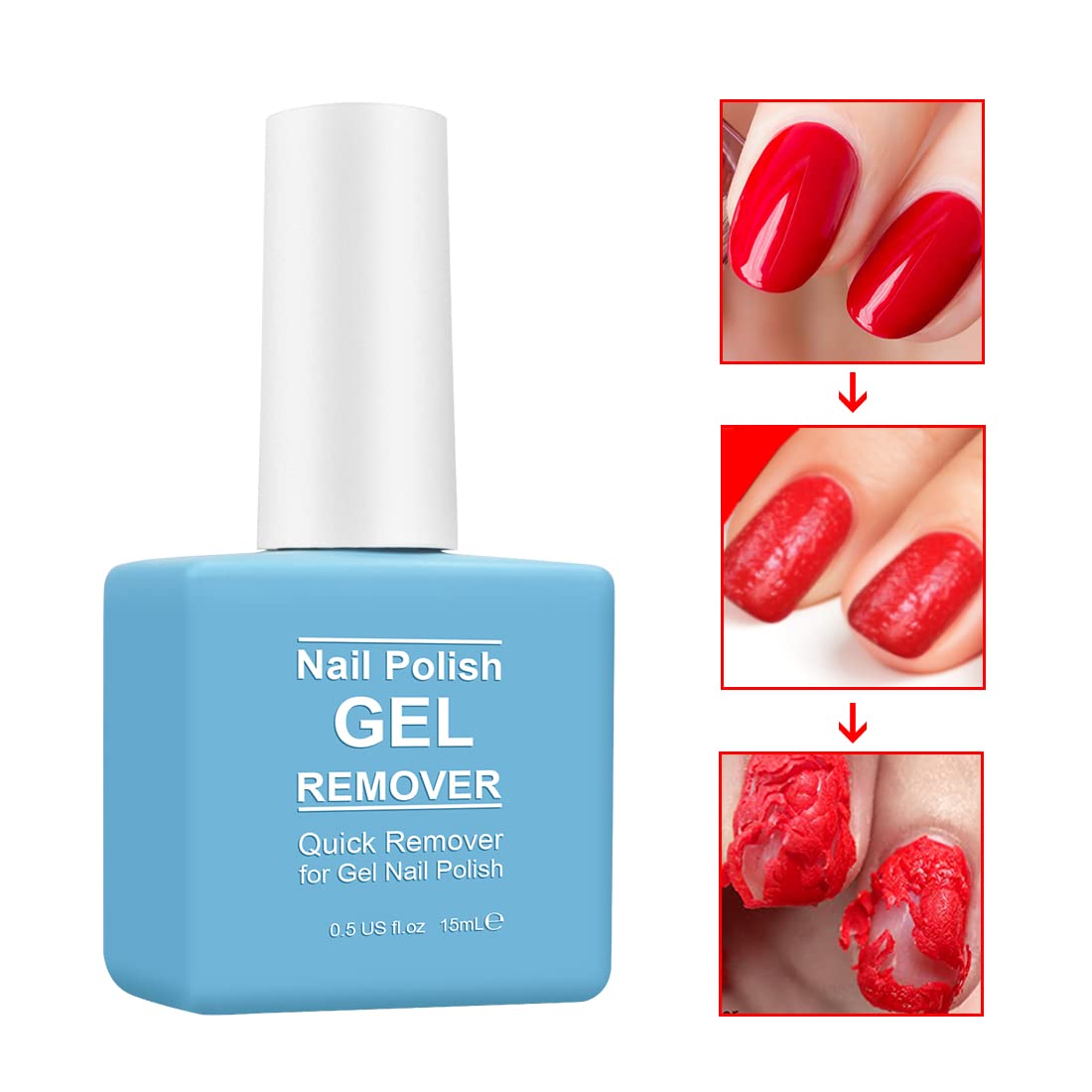 SOLOTREE Gel Nail Polish Remover Kit - Fast Acting Gel Nail Polish Remover for Soak Off in 3-5 Minutes, No Filing or Soaking Needed - Perfect for At-Home Manicures & Salon Professionals
