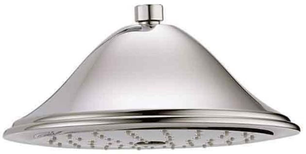 Delta Faucet RP72568PN Polished Nickel Rainfall Shower Head - High Pressure Round Showerhead with 2.5 GPM Flow Rate for Spa-Like Bathroom Experience | Single Setting Raincan Design for Relaxing Showers