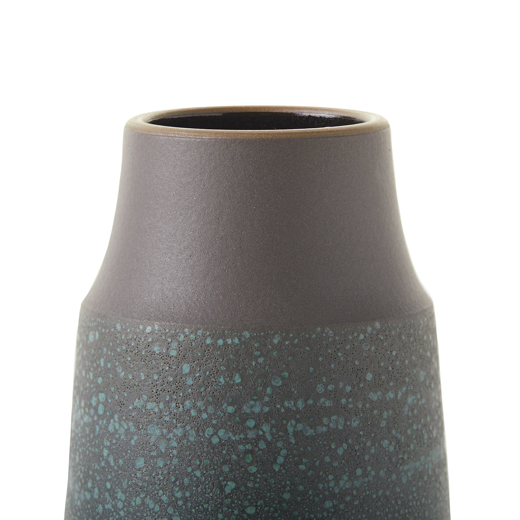 Handmade Basalt Stone Neck Vase with KPFA Finish - Elegant Home Decor for Entryway, Living Room, or Office Desk