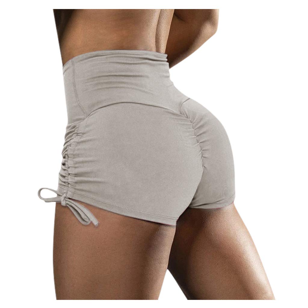 High Waisted Women's Yoga Shorts with Ruched Butt - Tummy Control Workout Shorts for Running, Gym & Fitness - Butt Lifting Activewear for Yoga, Pilates & Lounge