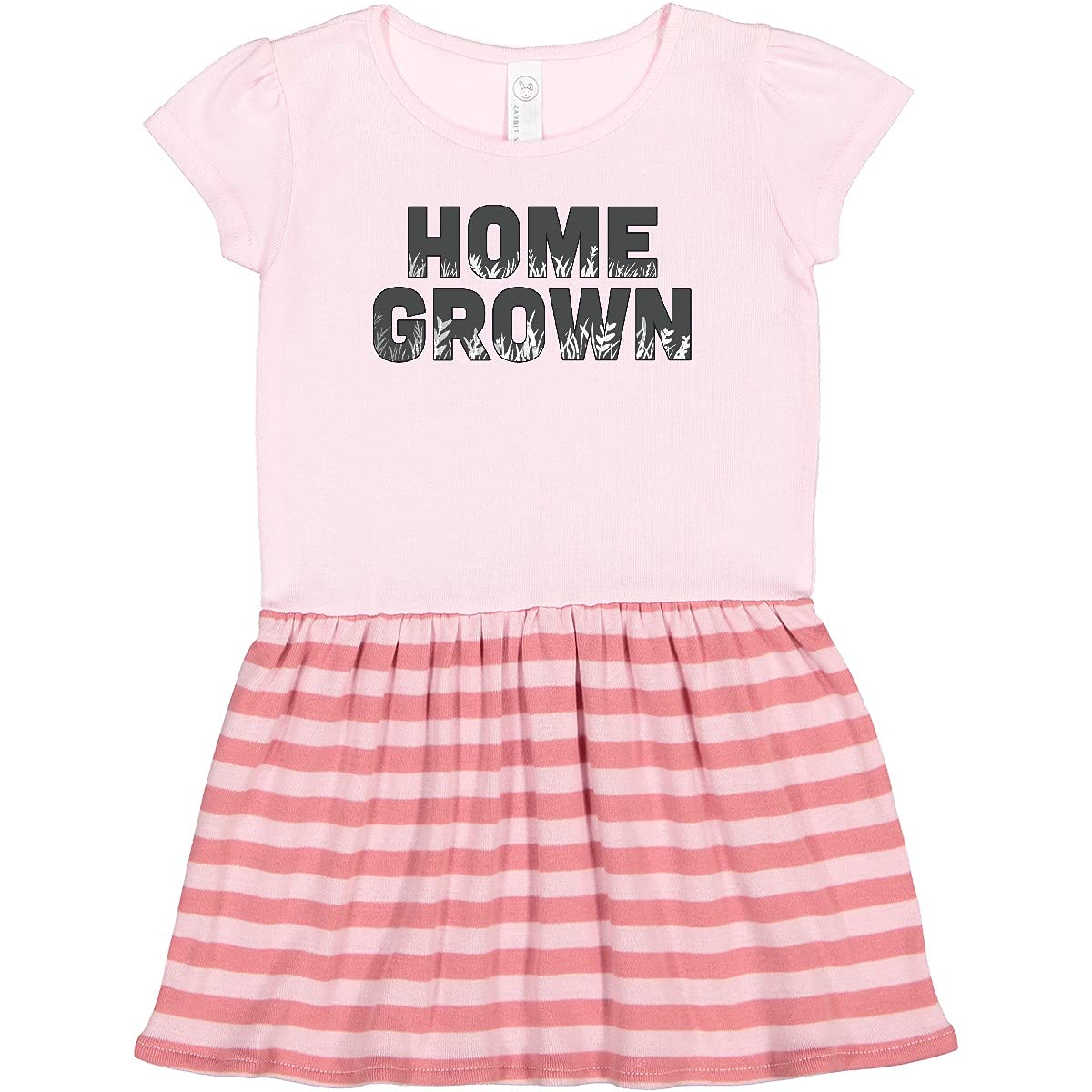 Inktastic Home Grown Organic Cotton Toddler Dress - Cute & Comfortable Baby Girl Outfit for Playdates, Parties & Everyday Wear