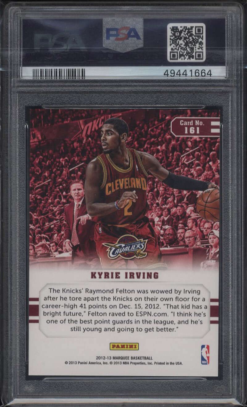 2012 Panini Marquee Kyrie Irving #161 Rookie Card RC PSA 9 Mint - Basketball Collectible for Fans & Investors | Perfect for Display, Trading, and Sports Memorabilia Collections