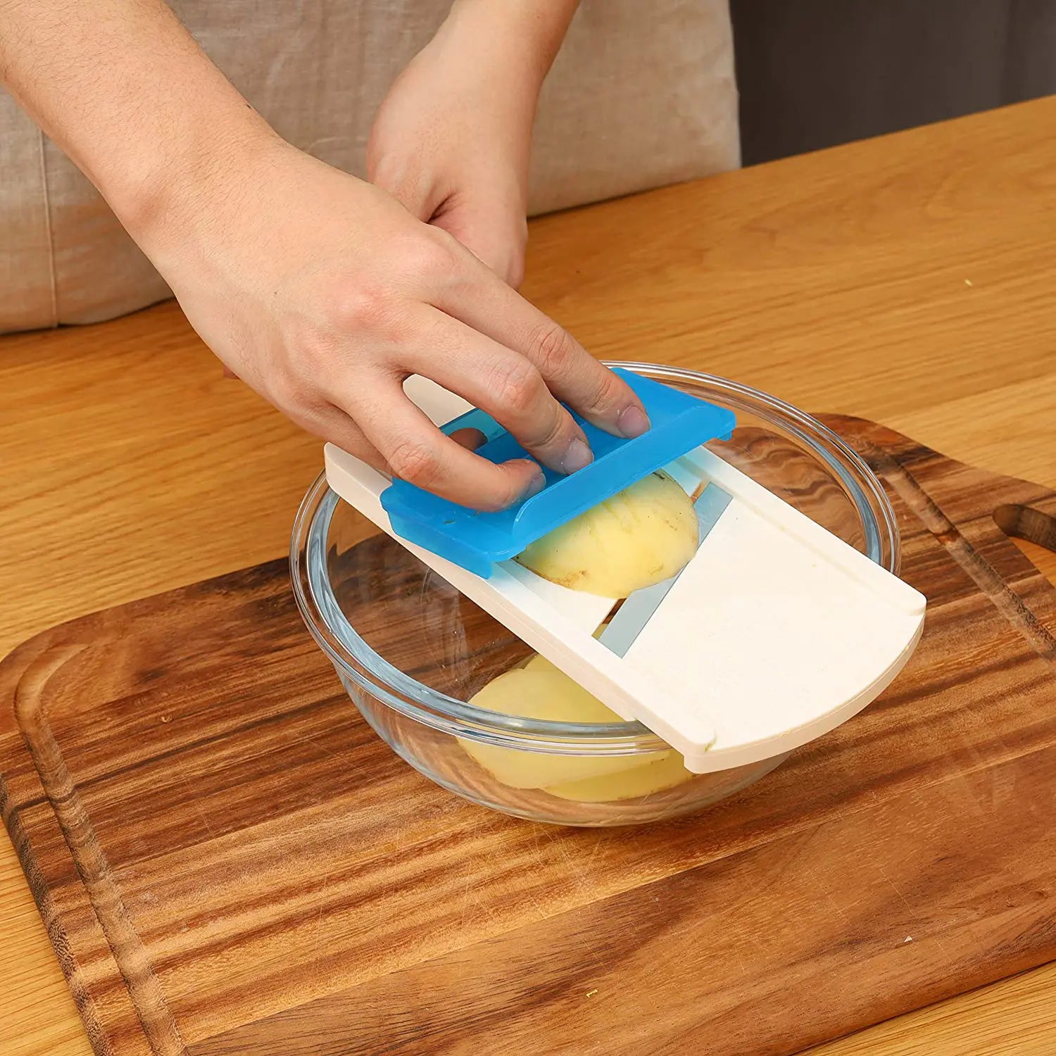 Forever Antibacterial Ceramic Mandoline Slicer - Professional Kitchen Tool for Safe & Easy Vegetable Slicing | Perfect for Salads, Meal Prep & Healthy Cooking