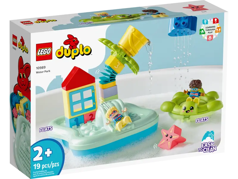 LEGO DUPLO Water Park Building Blocks Set - 10989 Pieces for Kids Ages 2-5 | Creative Play, Early Learning & Water Fun | Perfect for Bath Time, Pool Play & Indoor Activities