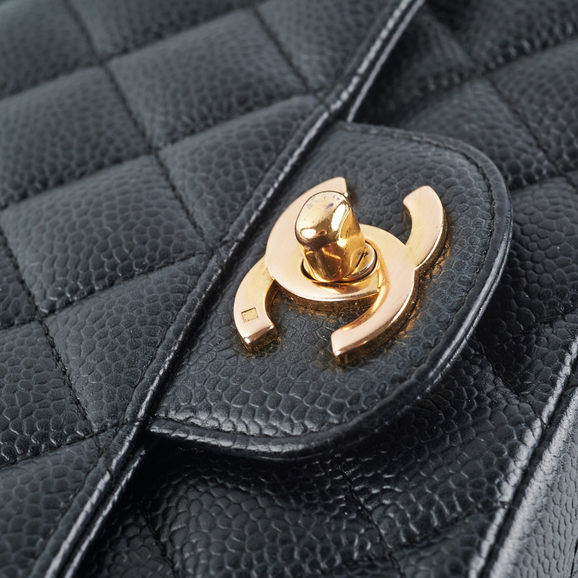 Chanel Caviar Mini Square Flap Bag 24k Gold Hardware Black - Luxury Crossbody Bag for Women, Perfect for Evening Events & Parties