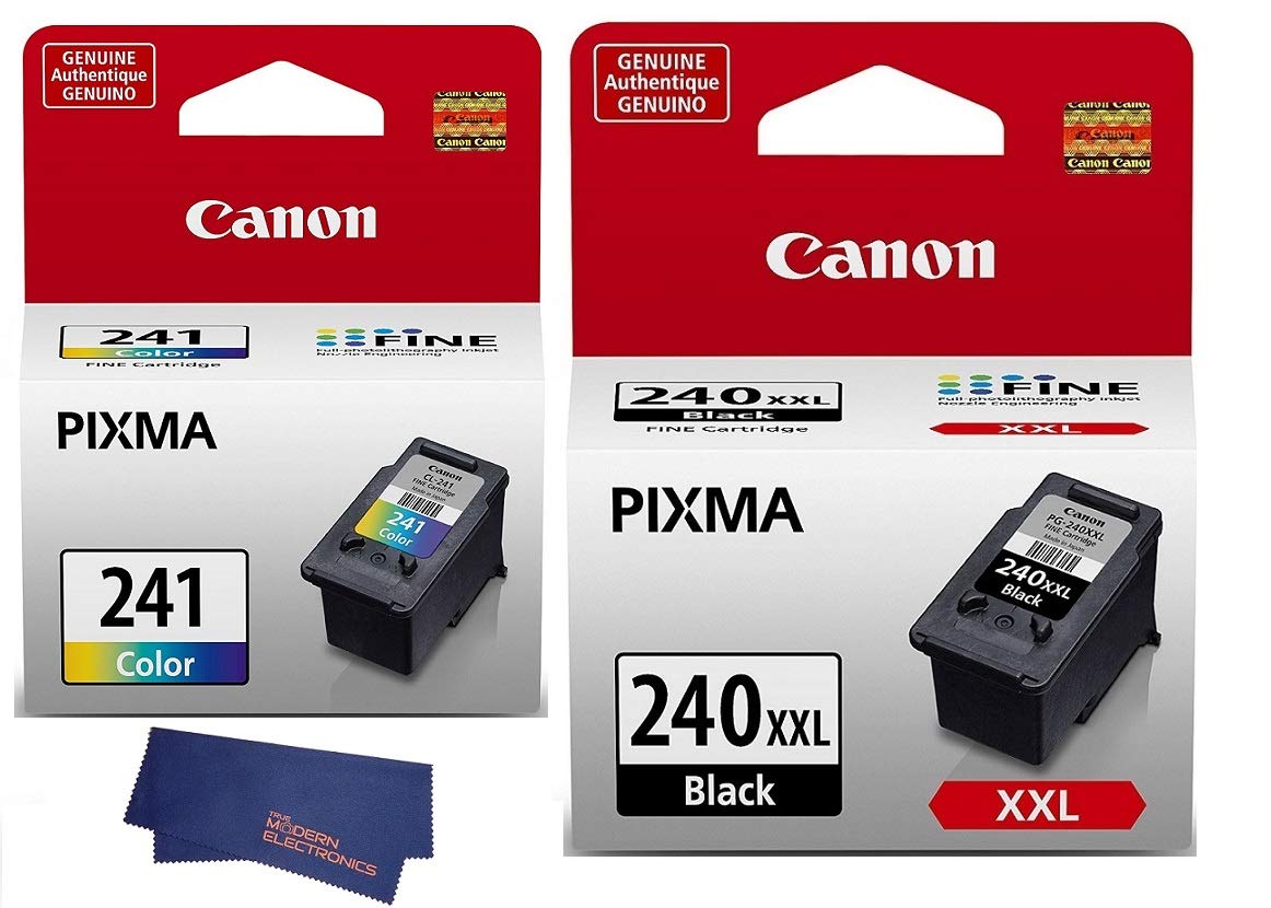 Genuine Canon CL-241 Color Ink Cartridge (5209B001) with PG-240XXL Black Ink - High-Quality Replacement for Canon Pixma Printers - Perfect for Home, Office & Photo Printing