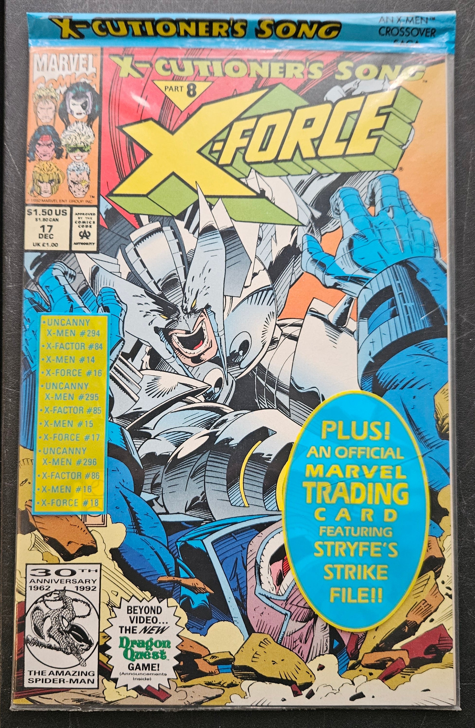 X-Force X-Cutioner's Song Vol. 1 #17 November 1992 Marvel Comics - Rare Collectible Comic Book for Superhero Fans & Marvel Collectors - Perfect for Display, Gifts, and Comic Book Collections