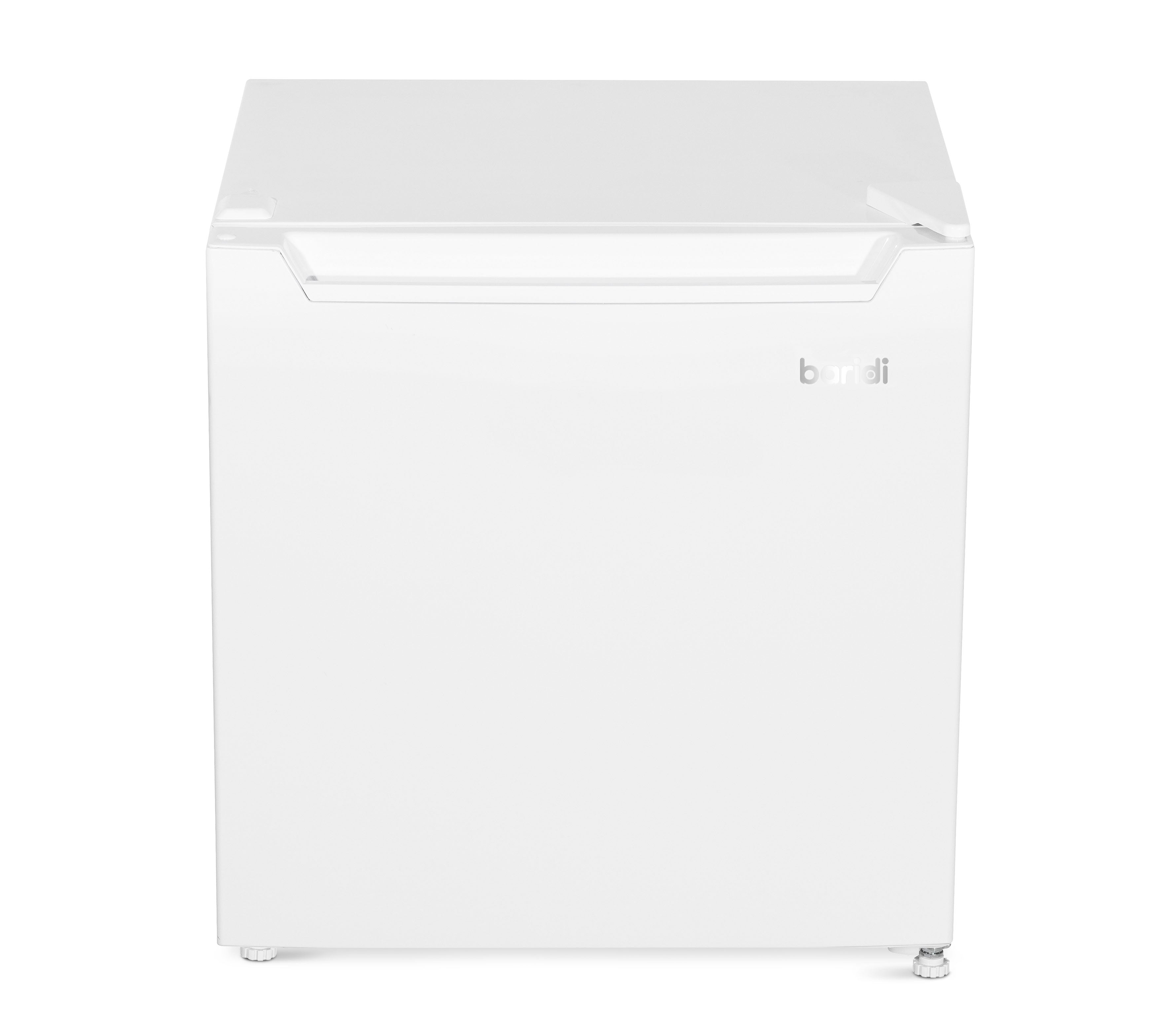 Baridi 46L Mini Fridge with Ice Box - Adjustable Thermostat, Compact Tabletop Refrigerator for Home, Office, Dorm - Perfect for Beverages, Snacks & Skincare Storage