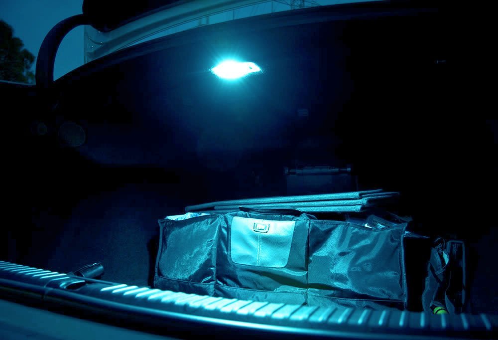 Ice Blue 4 SMD Error Free LED Light Bulb - 578 211 2 6411 Replacement for Map Dome Trunk Cargo Area - Perfect for Car Interior Lighting, Van Storage Illumination, and Vehicle Cargo Space Visibility