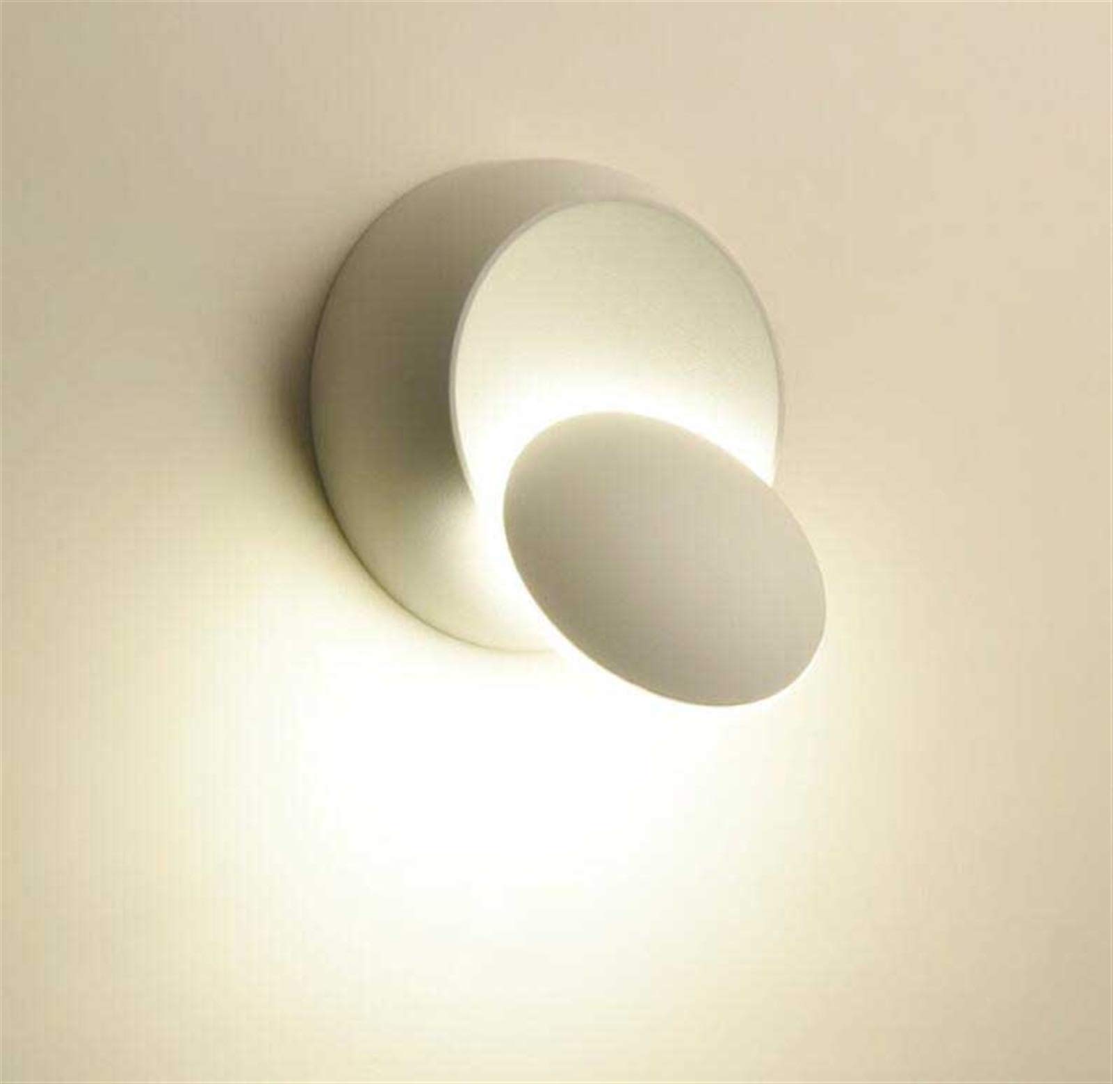 360° Rotating Adjustable LED Wall Lamp - Modern Minimalist Bedside Light for Bedroom & Living Room (White/Black) - Perfect for Reading, Night Light & Home Decor
