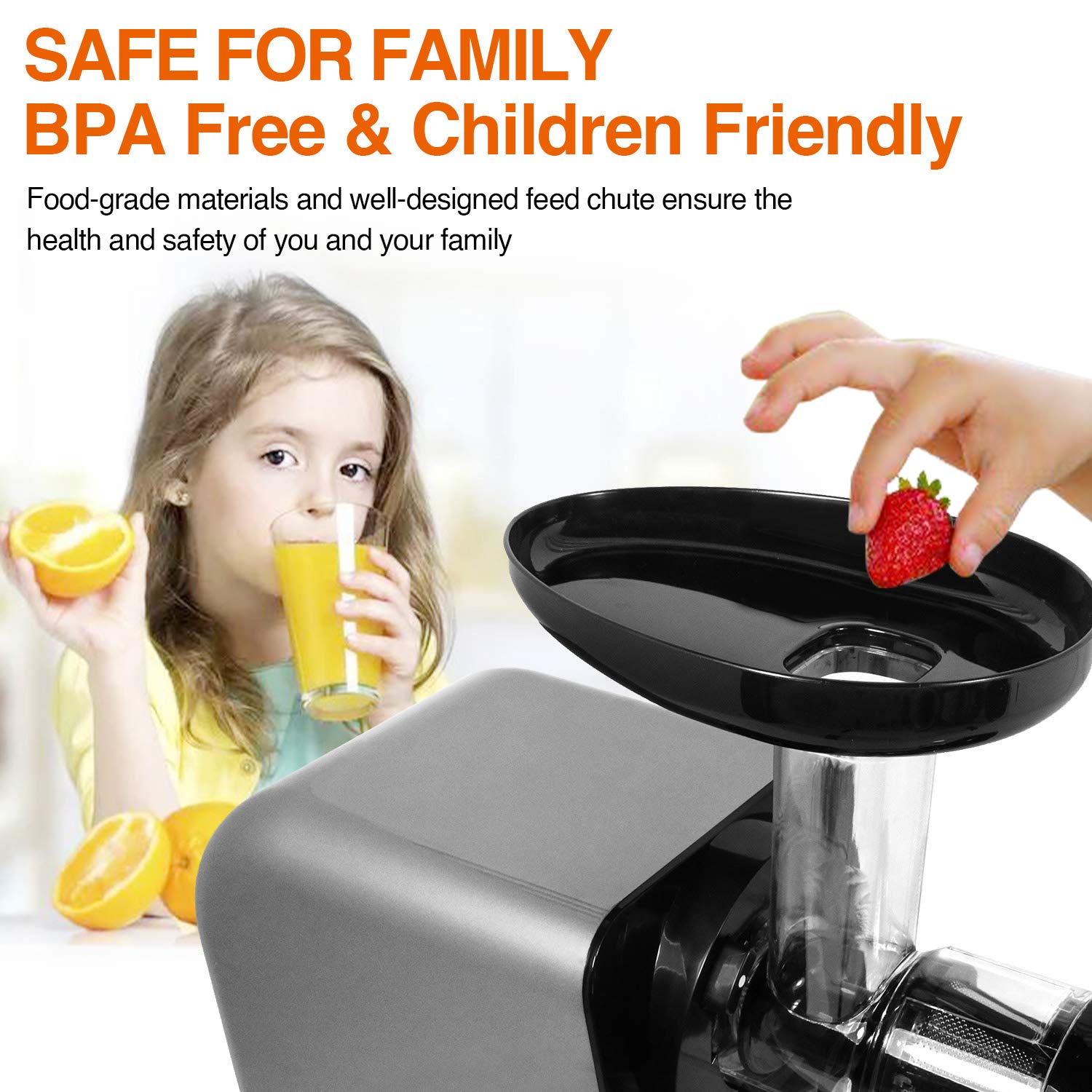 Premium Slow Juicer Machine - Cold Press Masticating Juicer for Fruits & Vegetables | Extracts Celery, Wheatgrass, Leafy Greens, Carrot, Ginger & Beet | BPA-Free, Easy Clean with Reverse Function & Dishwasher Safe | Perfect for Healthy Juicing at Home, Gym Recovery & Detox Routines