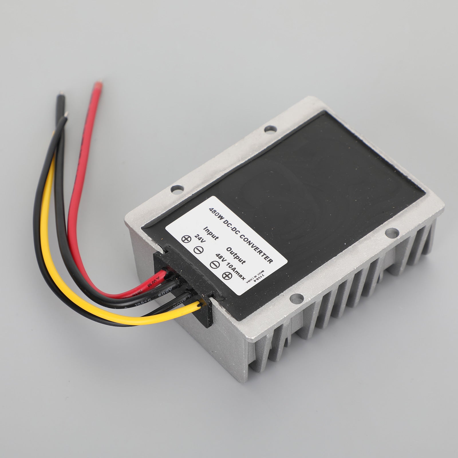 10A 480W Waterproof DC-DC Converter Power Supply Regulator - 24V to 48V Step Up Voltage Booster for Solar Panels, RVs, Marine & Industrial Applications