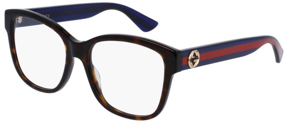 Gucci GG0038O 003 Blue Acetate Eyeglasses - Italian Made Luxury Sunglasses for Women & Men - Perfect for Fashion, Travel & Everyday Wear