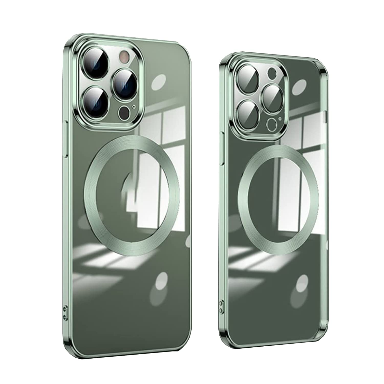 Premium HD Clear iPhone 13 Pro Case with Camera Protector - Shockproof Waterproof Phone Cover, Anti-Scratch Lens Protection & 360° Drop Defense (Green) - Perfect for Outdoor Activities, Travel & Daily Use
