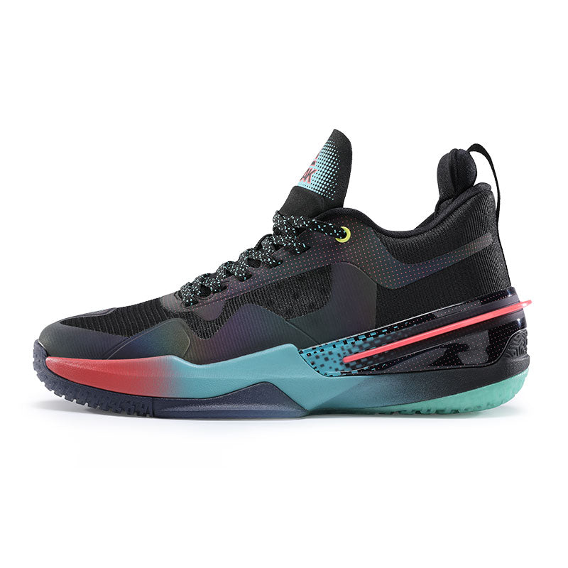 PEAK Men's Flash 3.0 Low Williams Basketball Shoes - Black/Violet - Lightweight Performance Sneakers for Court Play & Streetwear Style