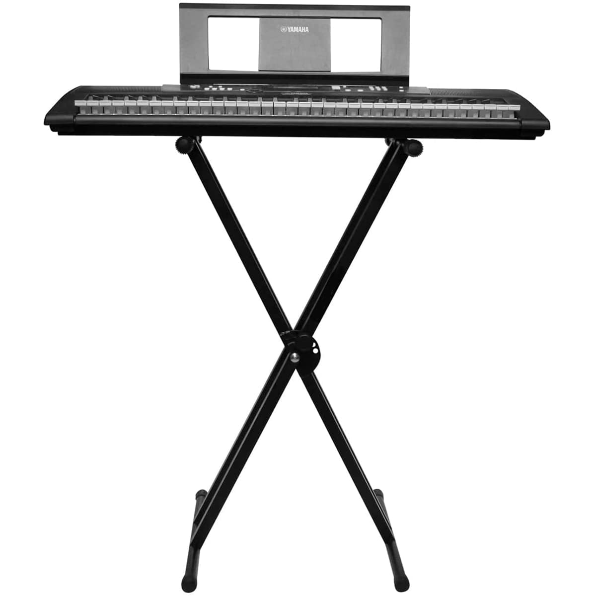 Casio CT-S1BK 61-Key Portable Keyboard with ChromaCast Double Braced X-Style Pro Stand - Lightweight Digital Piano for Beginners, Home Studio & Live Performances