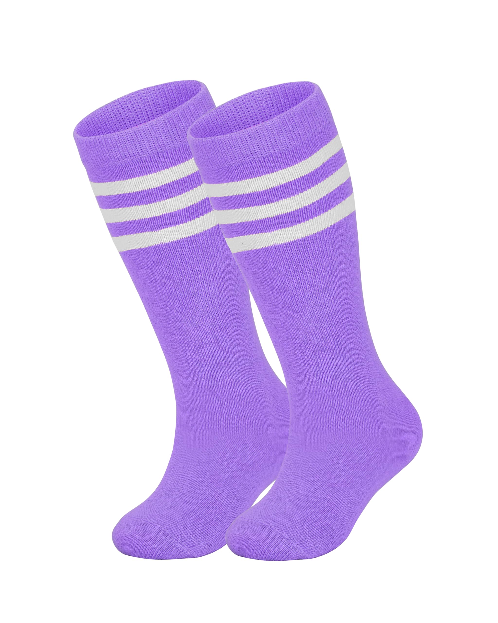 ENBAOHUI 5 Packs Toddler Soccer Socks - Breathable Knee High Tube Socks for Boys & Girls (6-12 Months, 12-24 Months) - Perfect for Soccer Games, Sports & Daily Wear