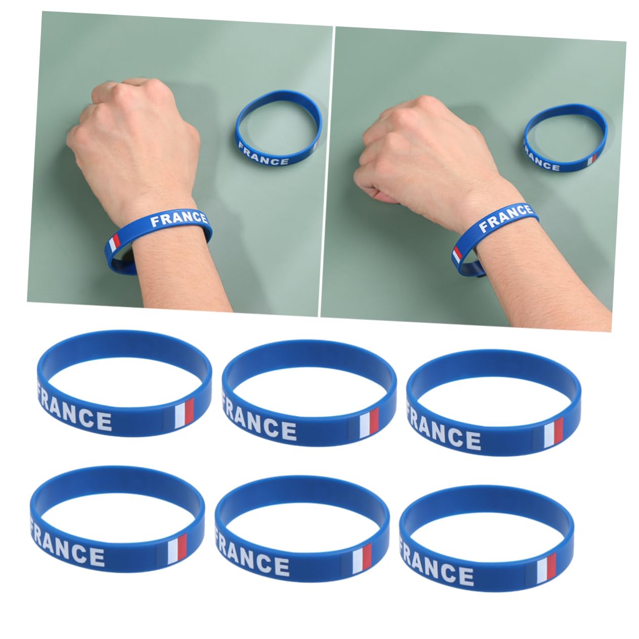 TEHAUX 10 Pcs Rubber Bands Women Bracelets - Durable Silicone Wristbands for Country Fans, Rural Man Party Supplies, Perfect for Concerts, Festivals, and Outdoor Events