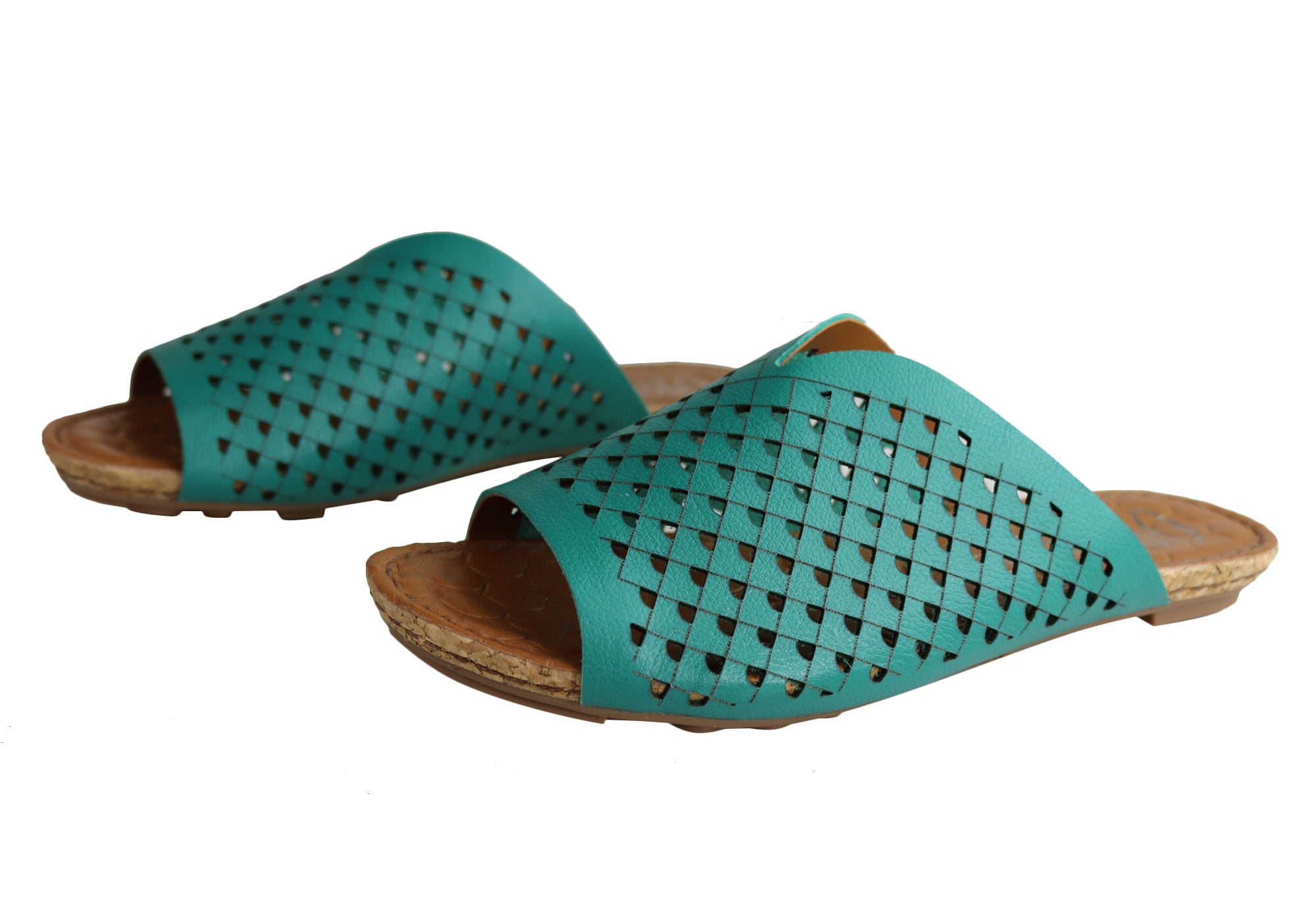 Orcade Natalie Women's Comfort Leather Slides Sandals - Made in Brazil - Perfect for Beach, Pool & Summer Casual Wear