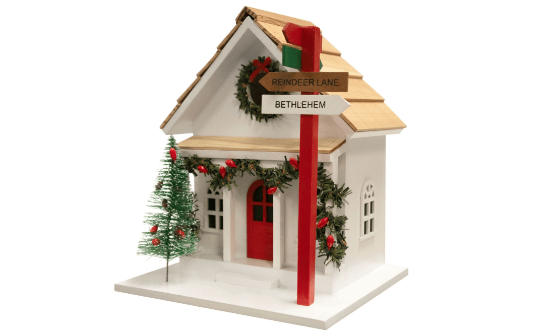Festive Holiday Birdhouse for Outdoor Garden Decor - Perfect for Christmas, Winter & Year-Round Backyard Bird Watching